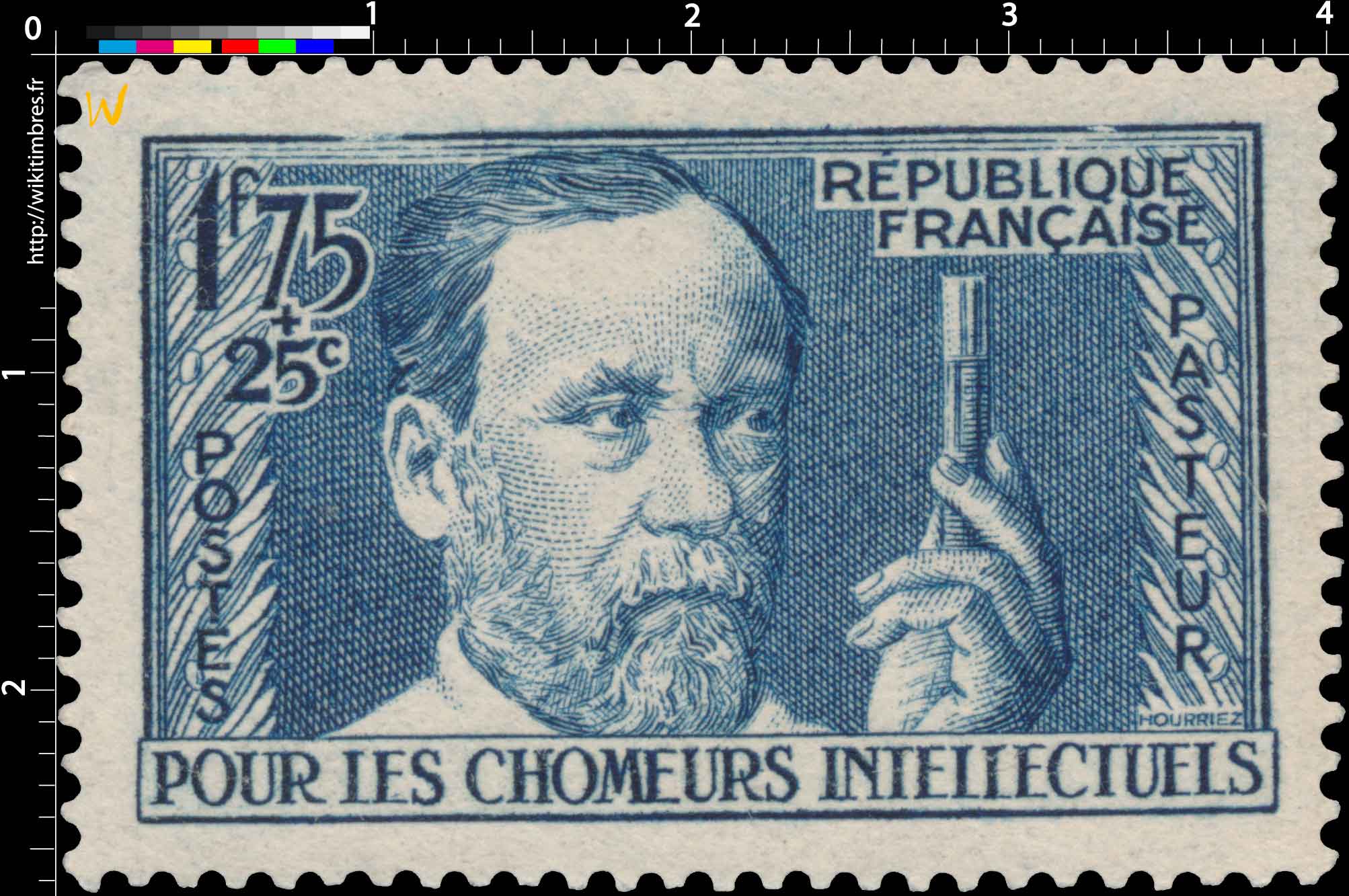 1938 POUR LES CHÔMEURS INTELLECTUELS PASTEUR RÉPUBLIQUE FRANÇAISE