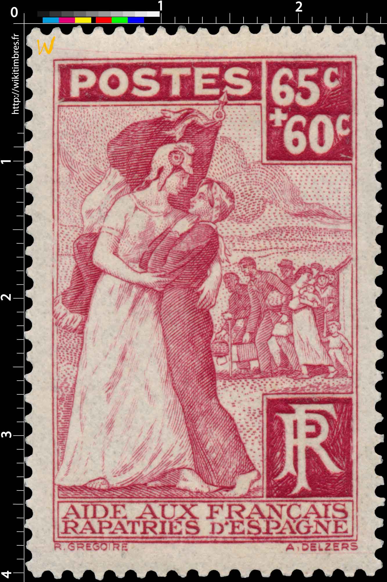 1938 AIDE AUX FRANÇAIS RAPATRIÉS D'ESPAGNE