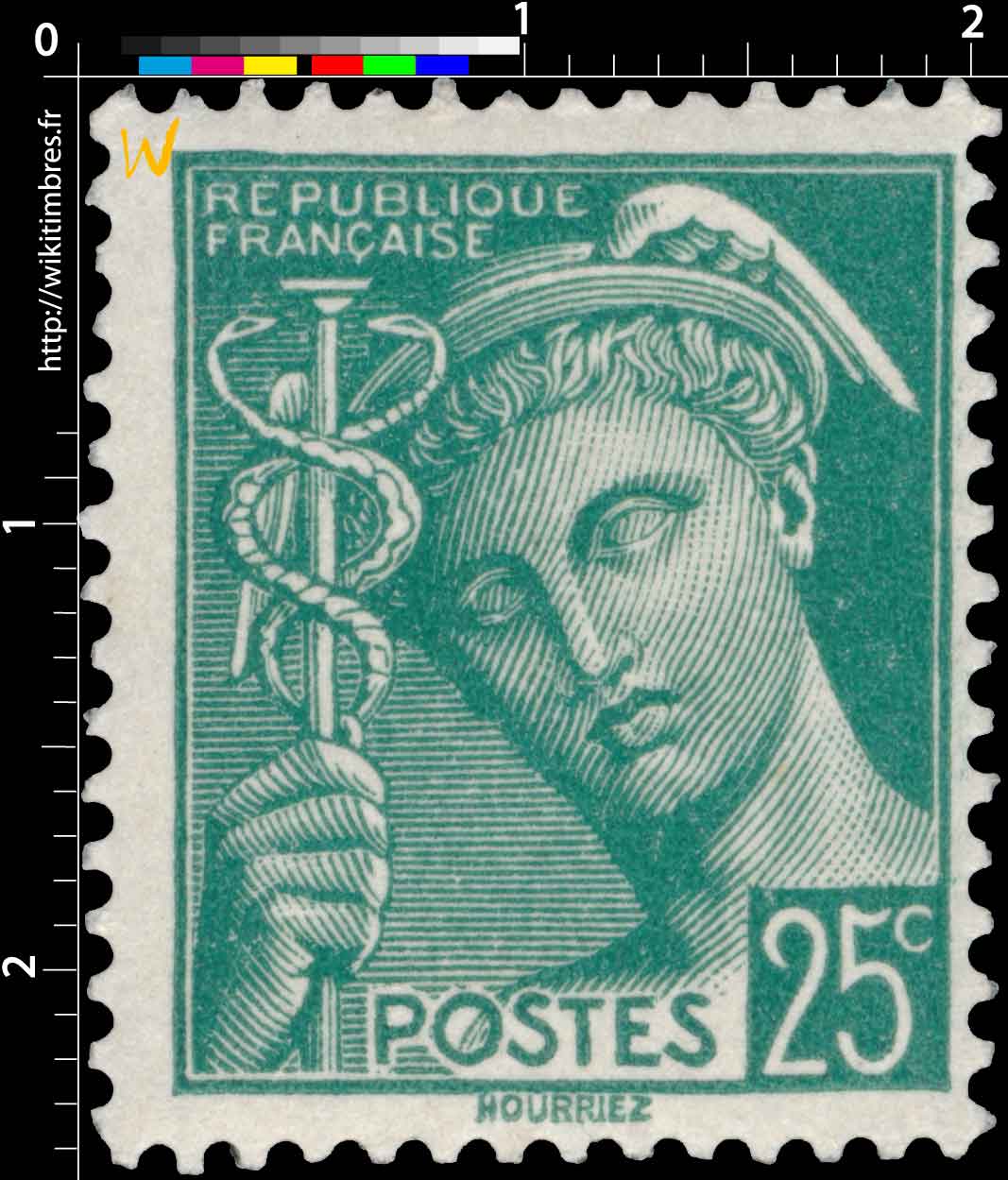 1938 Sans légende particulière - type mercure