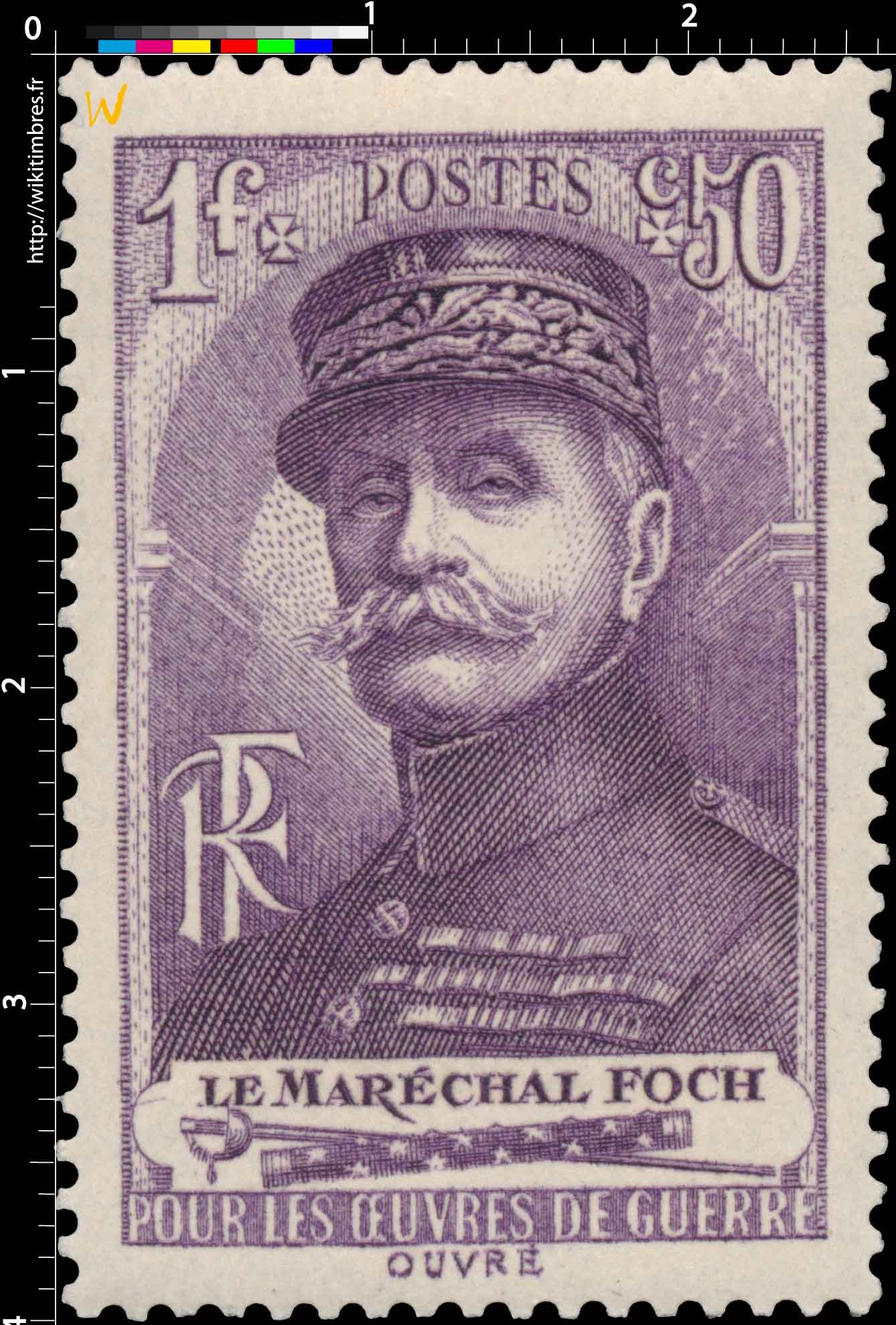 1940 LE MARÉCHAL FOCH POUR LES ŒUVRES DE GUERRE