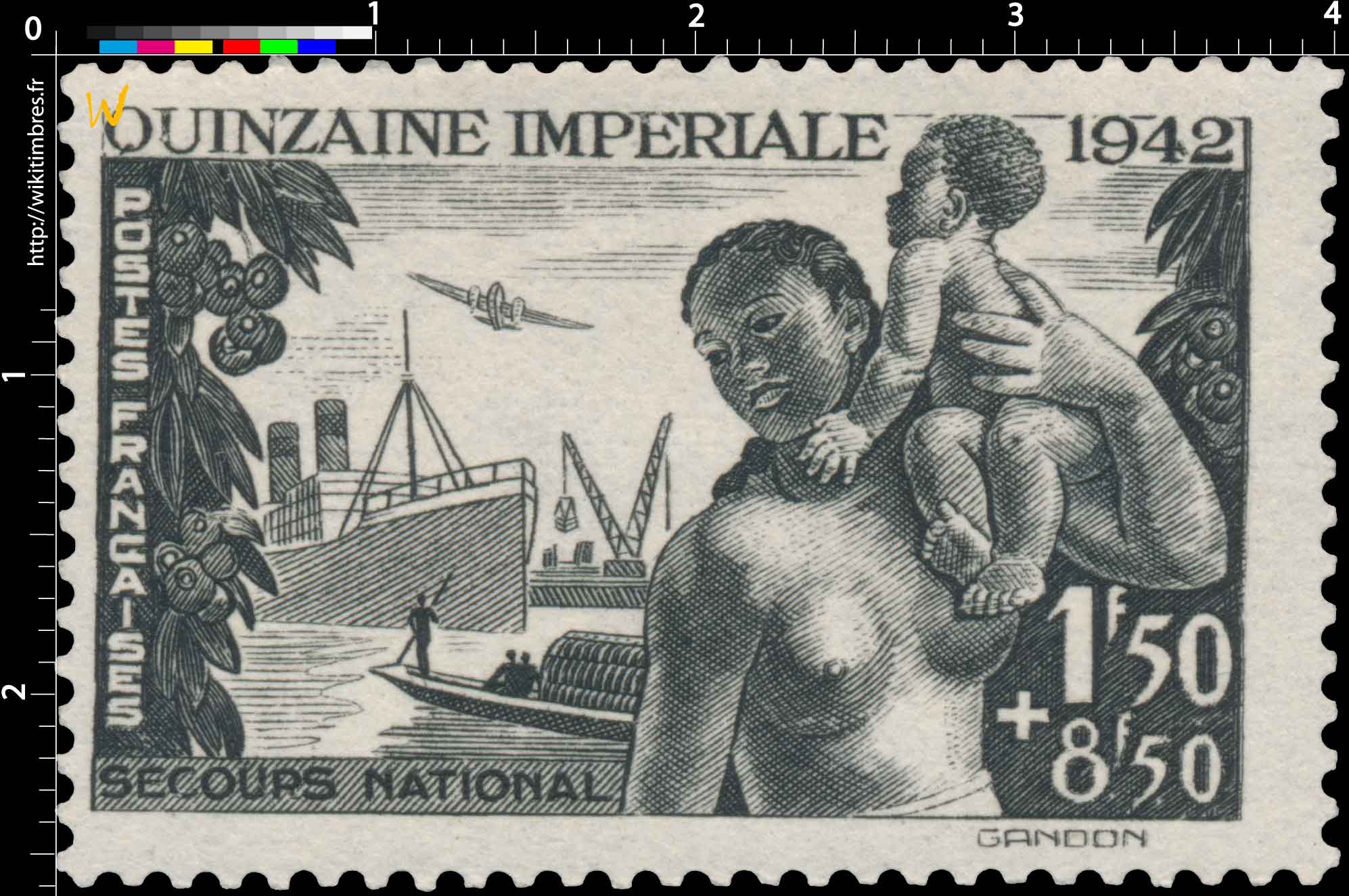 QUINZAINE IMPÉRIALE 1942 SECOURS NATIONAL
