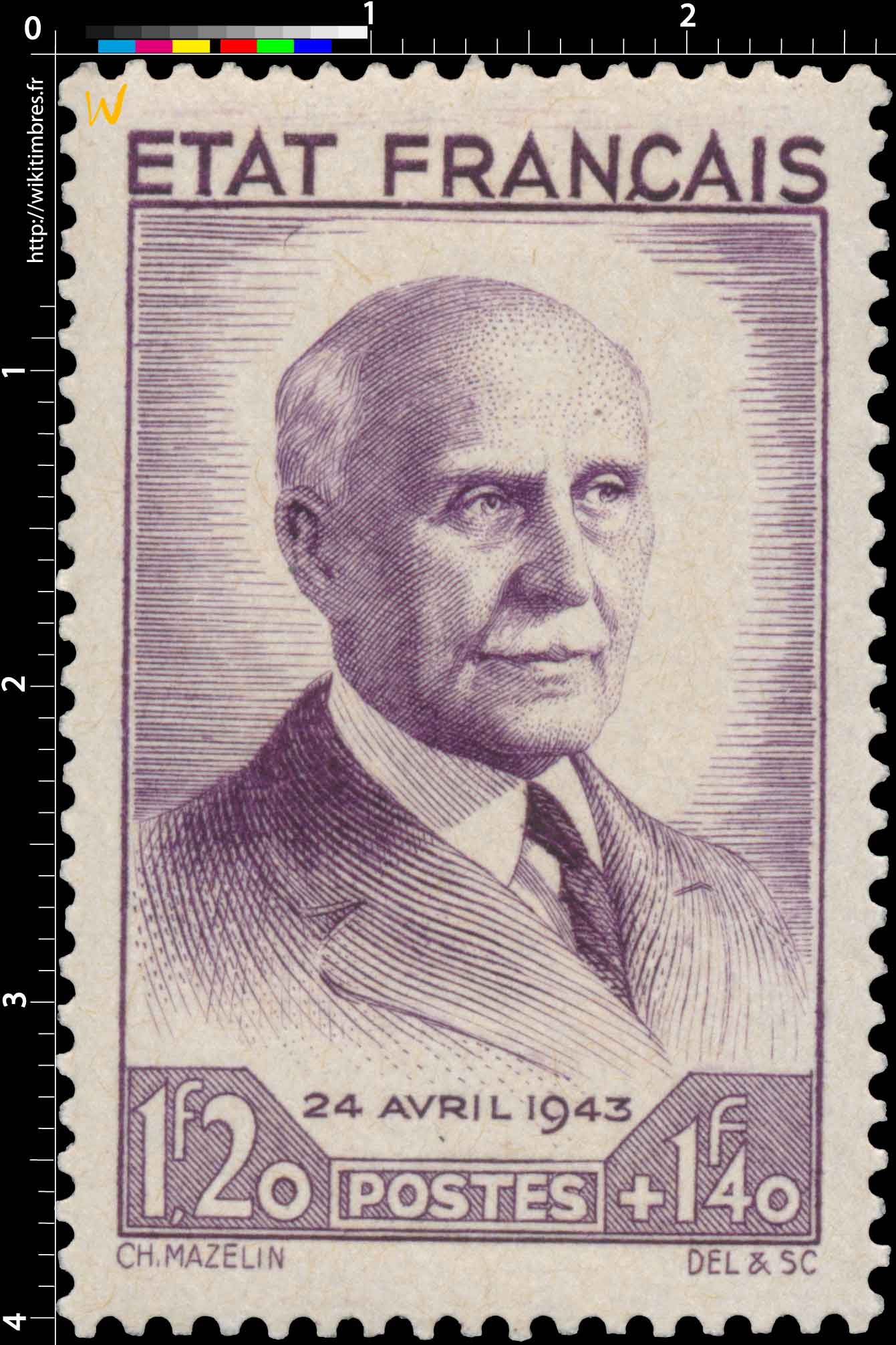 1943 ÉTAT FRANÇAIS 24 AVRIL 1943