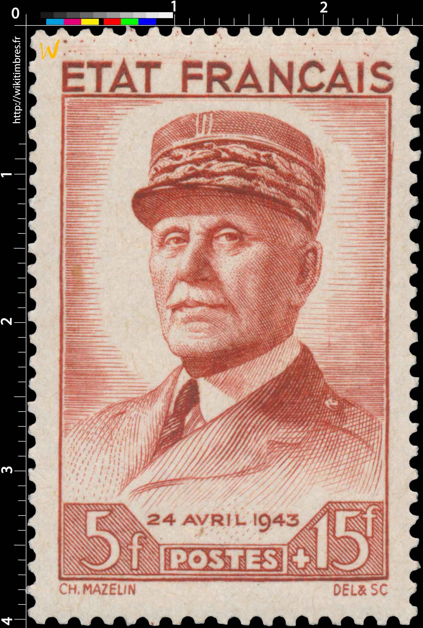 1943 ÉTAT FRANÇAIS 24 AVRIL 1943