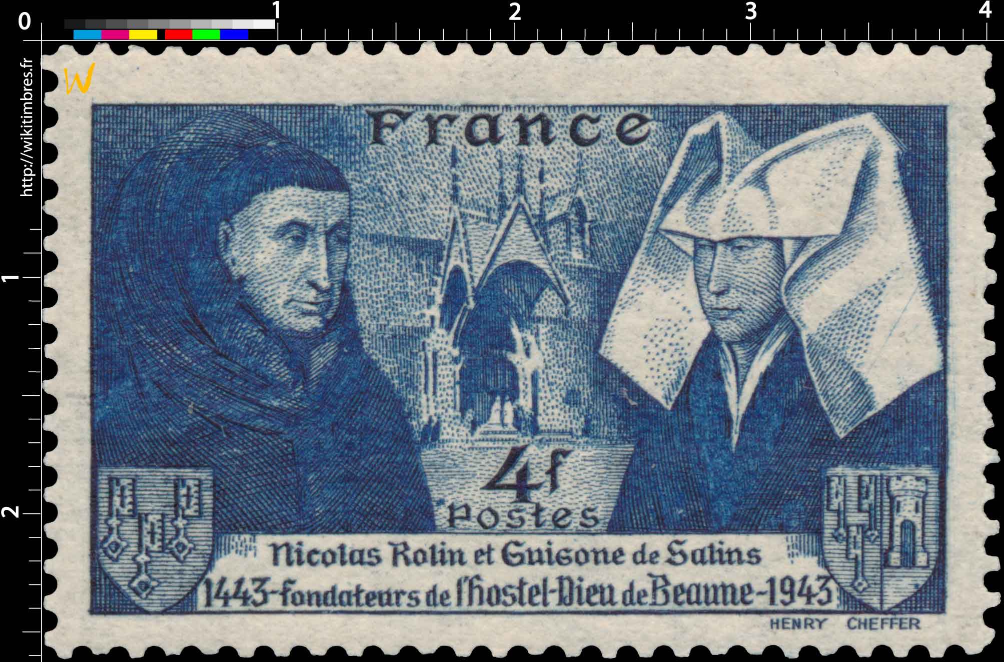 1943 Nicolas Rolin et Guigone de Salins fondateurs de l'hostel-Dieu de Beaune 1443-1943