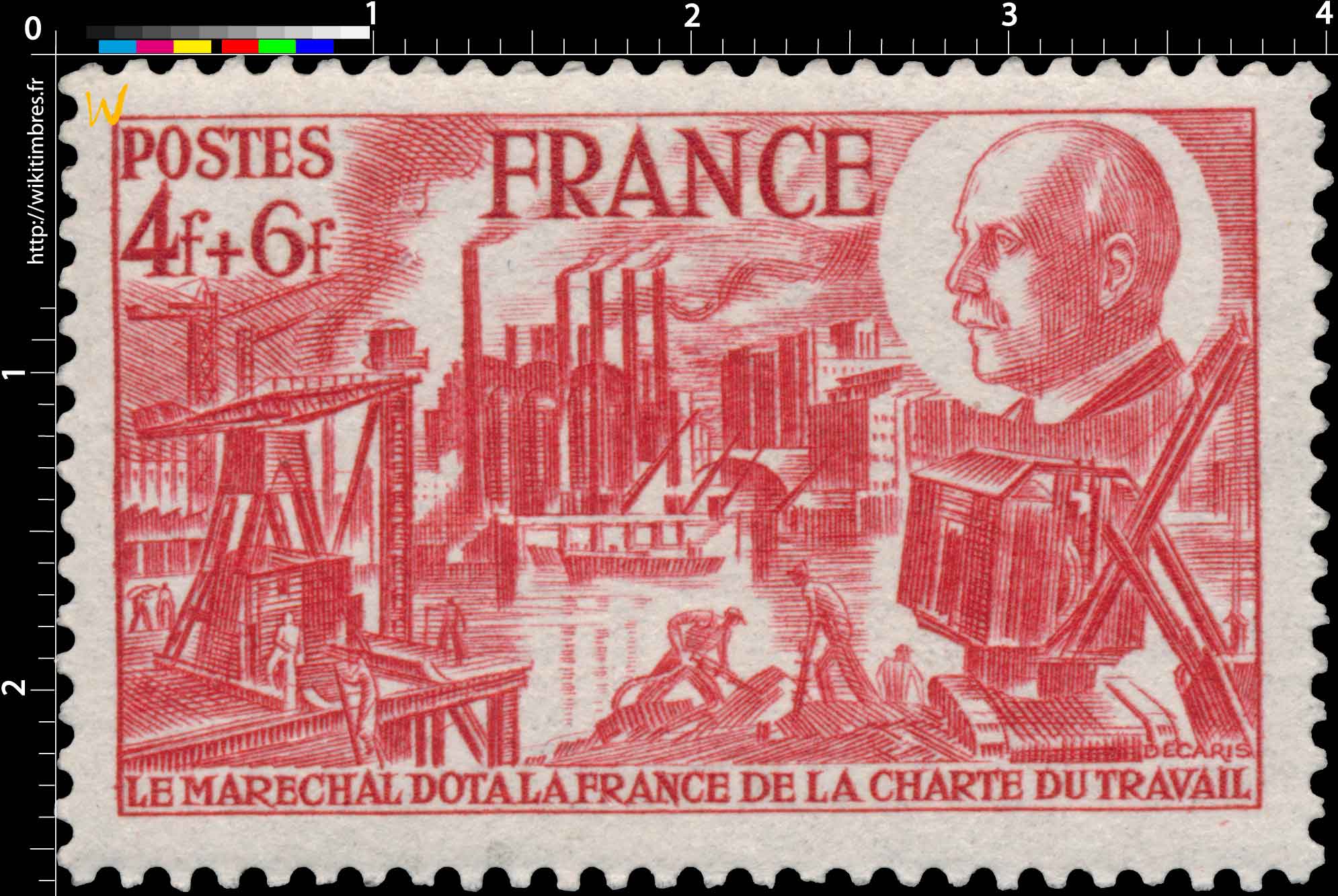 1944 LE MARECHAL DOTA LA FRANCE DE LA CHARTE DU TRAVAIL