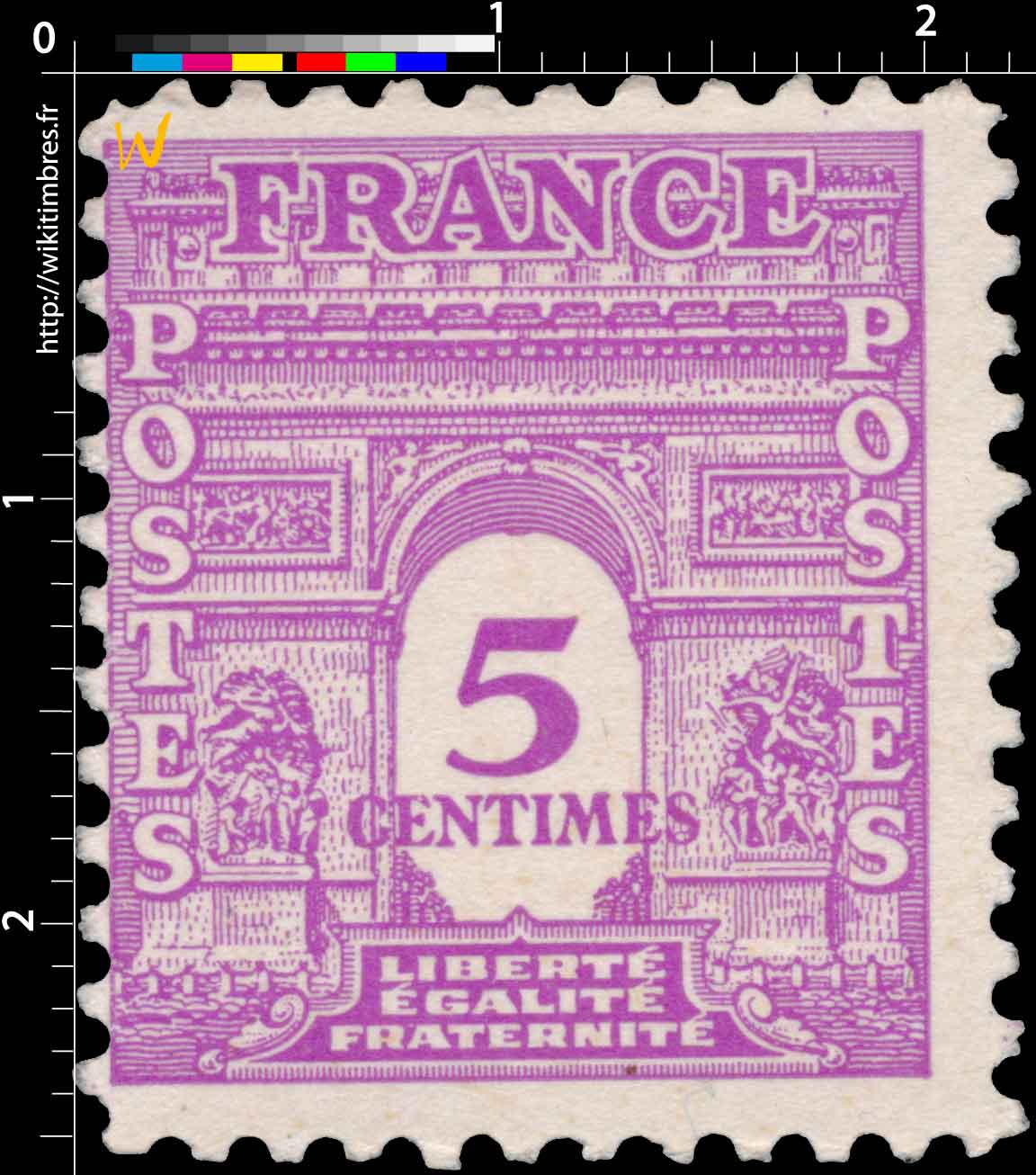 1944 LIBERTÉ ÉGALITÉ FRATERNITÉ - type arc de Triomphe