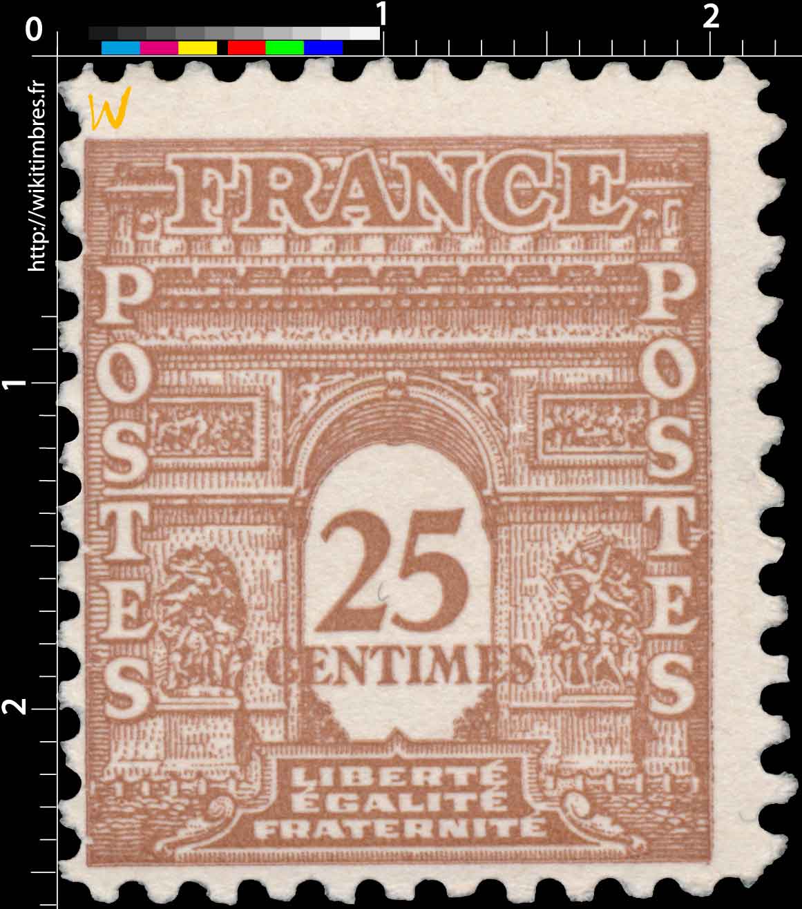 1944 LIBERTÉ ÉGALITÉ FRATERNITÉ - type arc de Triomphe