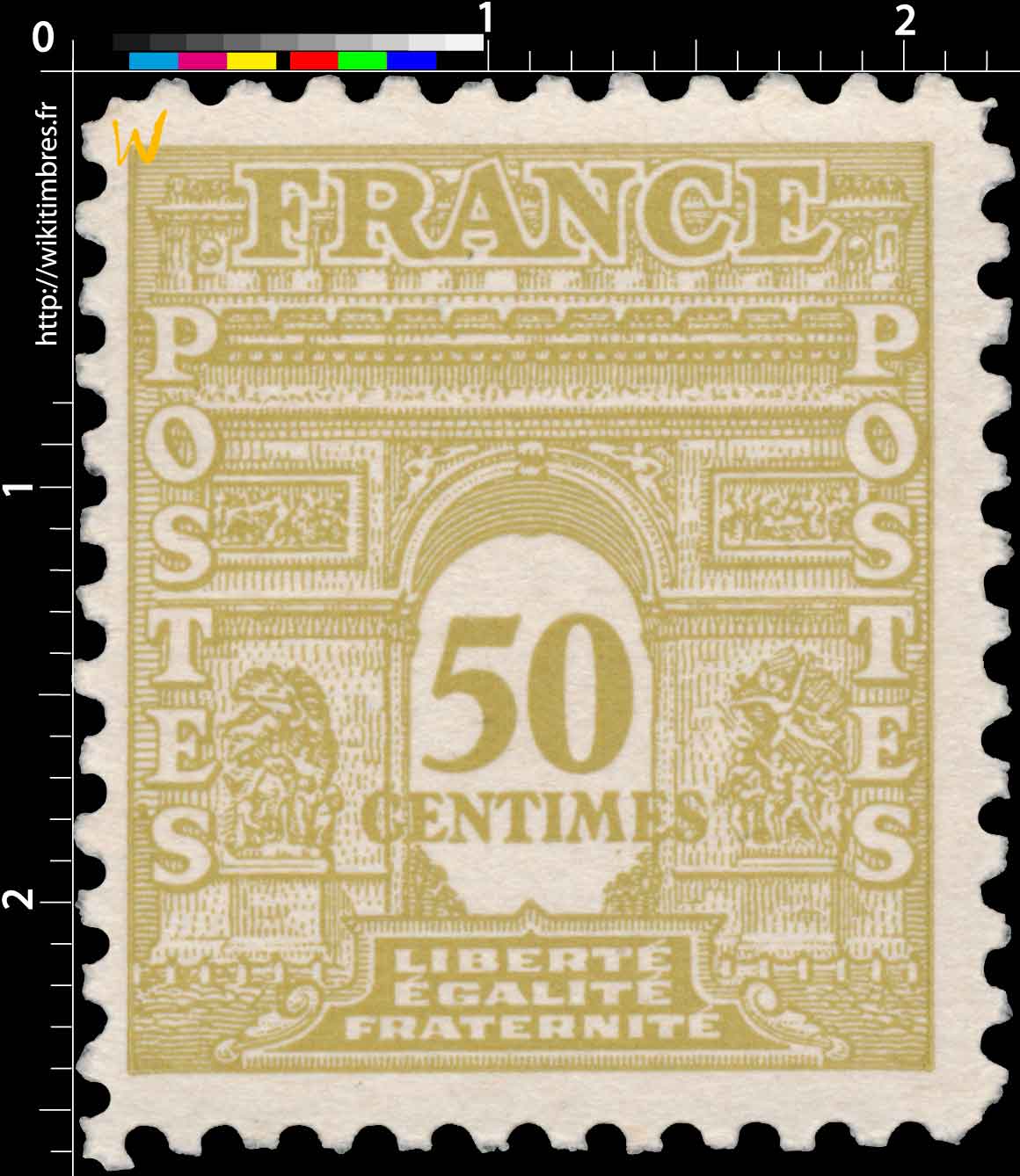 1944 LIBERTÉ ÉGALITÉ FRATERNITÉ - type arc de Triomphe