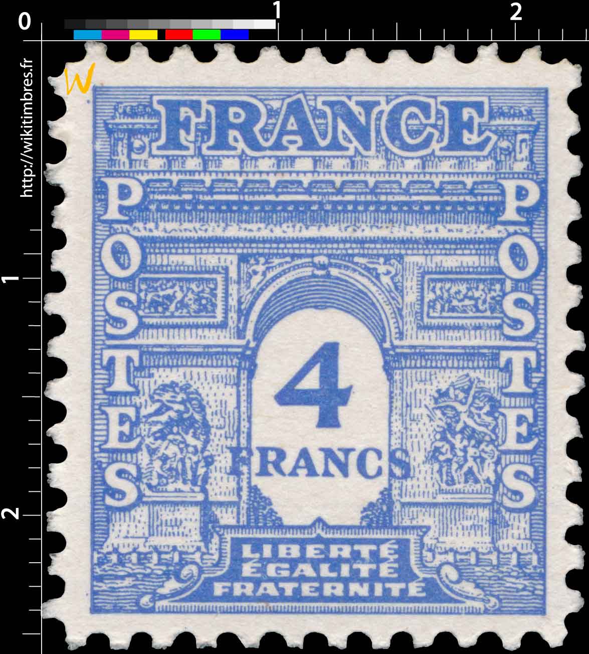 1944 LIBERTÉ ÉGALITÉ FRATERNITÉ - type arc de Triomphe