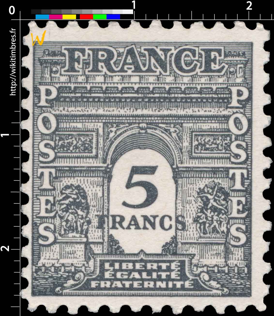1944 LIBERTÉ ÉGALITÉ FRATERNITÉ - type arc de Triomphe