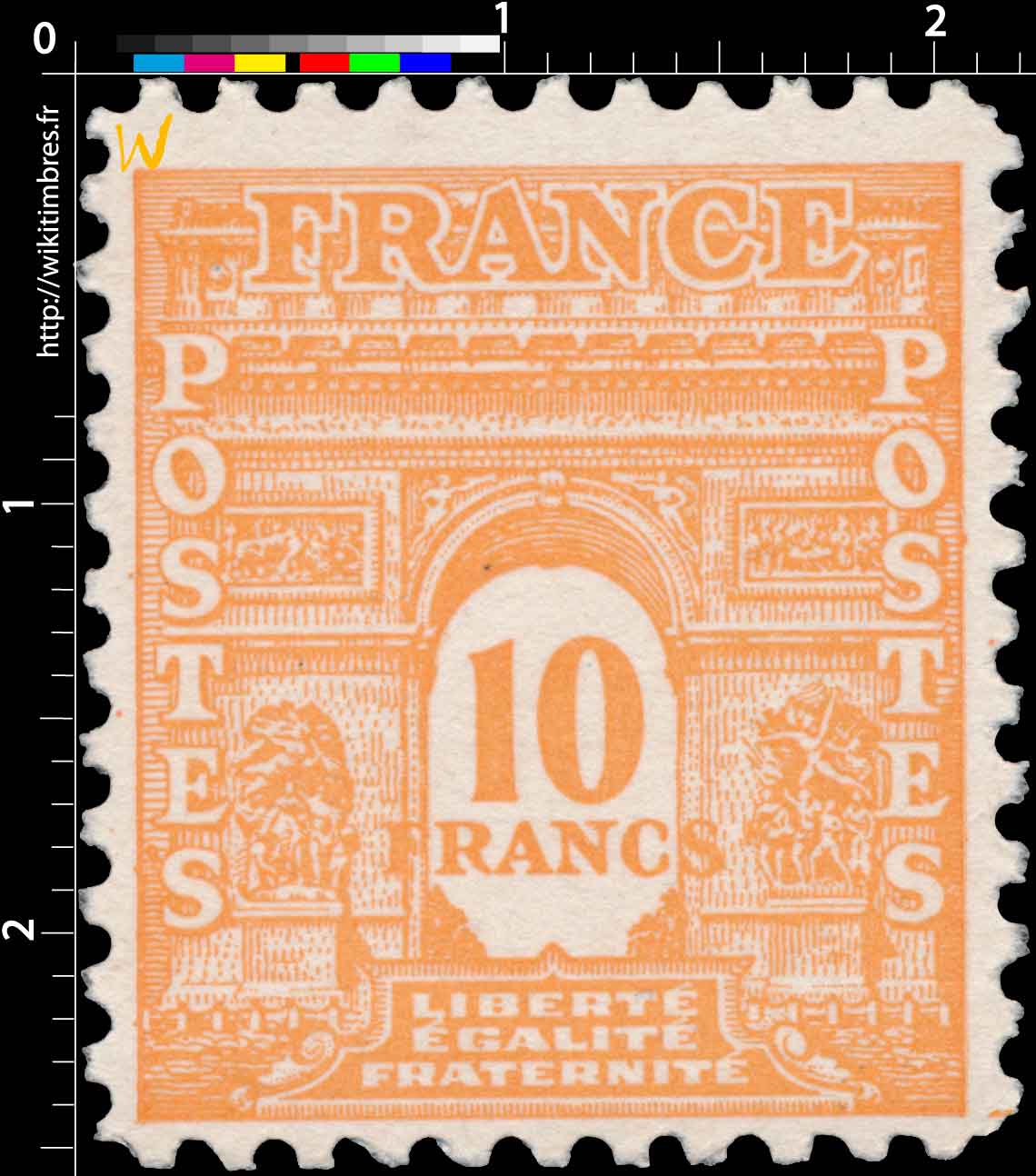 1944 LIBERTÉ ÉGALITÉ FRATERNITÉ - type arc de Triomphe