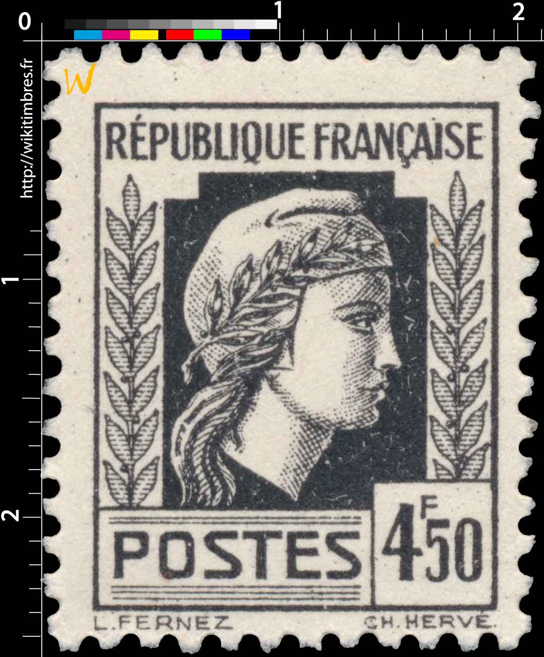 1944 Sans légende particulière - Marianne d'Alger