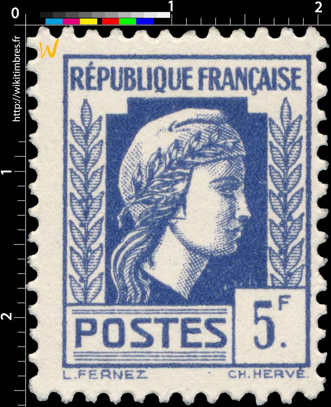 1944 Sans légende particulière - Marianne d'Alger