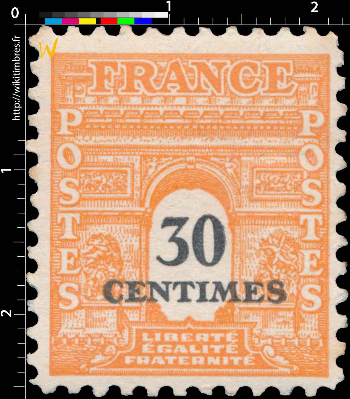 1945 LIBERTÉ ÉGALITÉ FRATERNITÉ - type arc de Triomphe