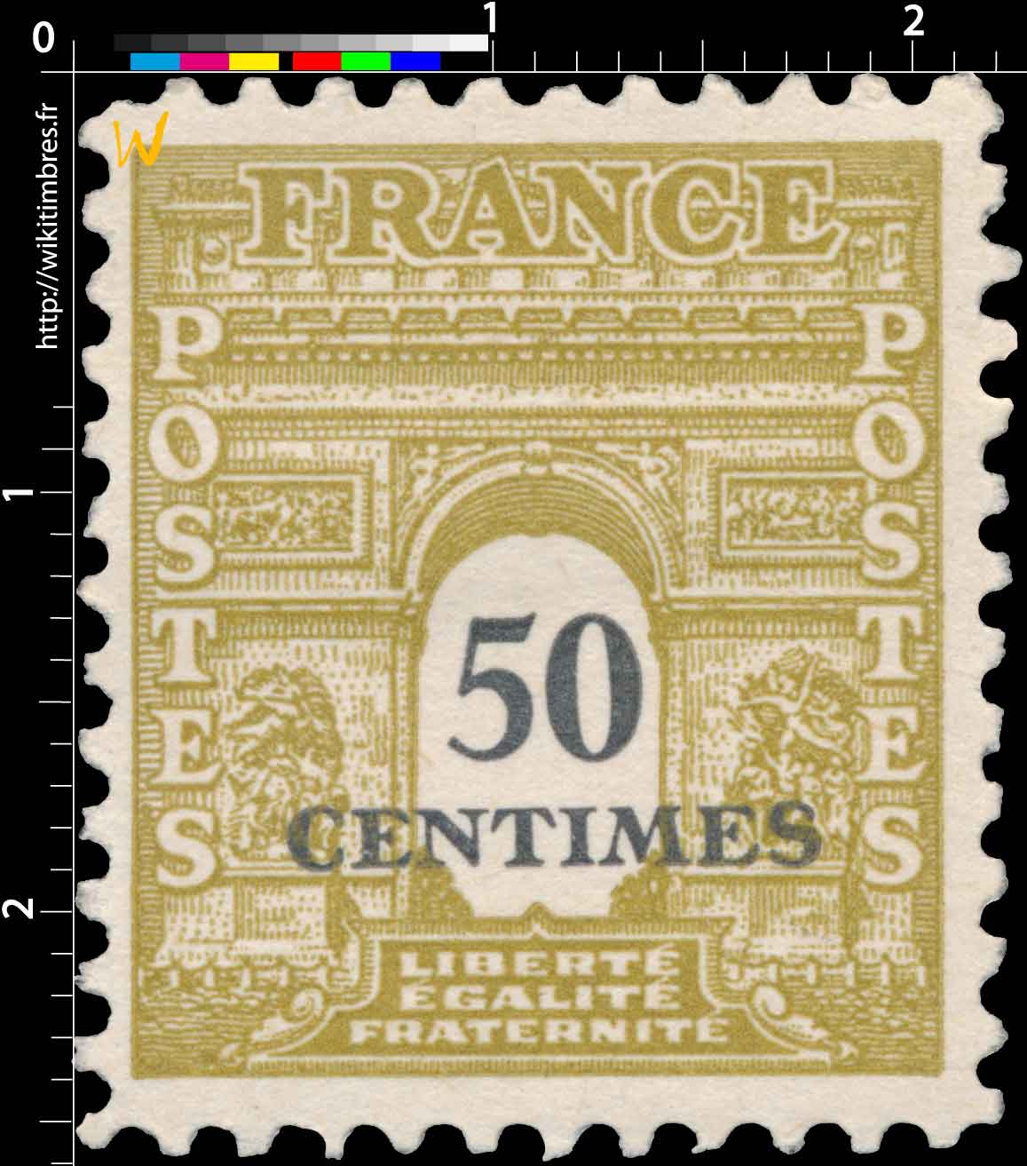 1945 LIBERTÉ ÉGALITÉ FRATERNITÉ - type arc de Triomphe