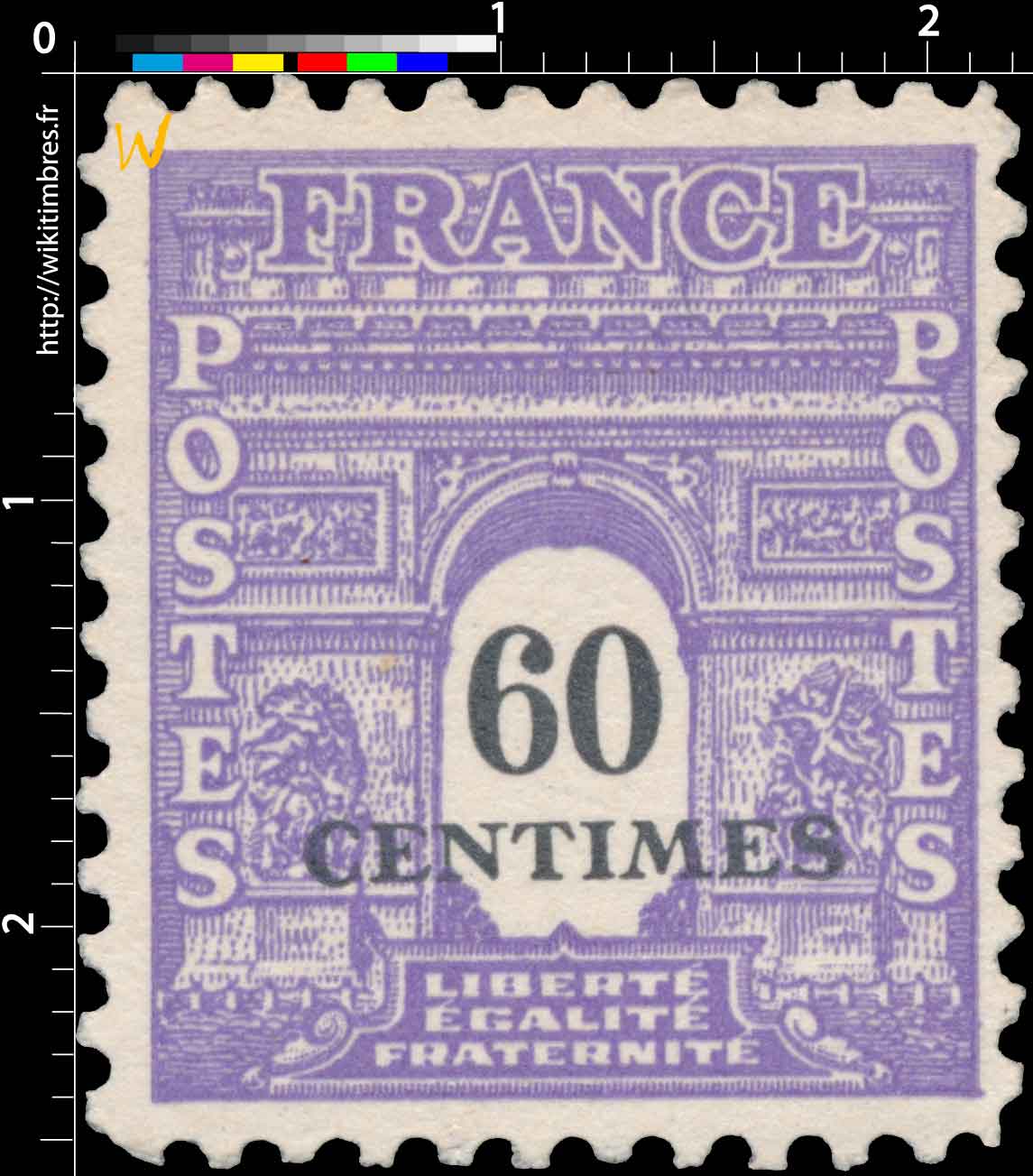 1945 LIBERTÉ ÉGALITÉ FRATERNITÉ - type arc de Triomphe