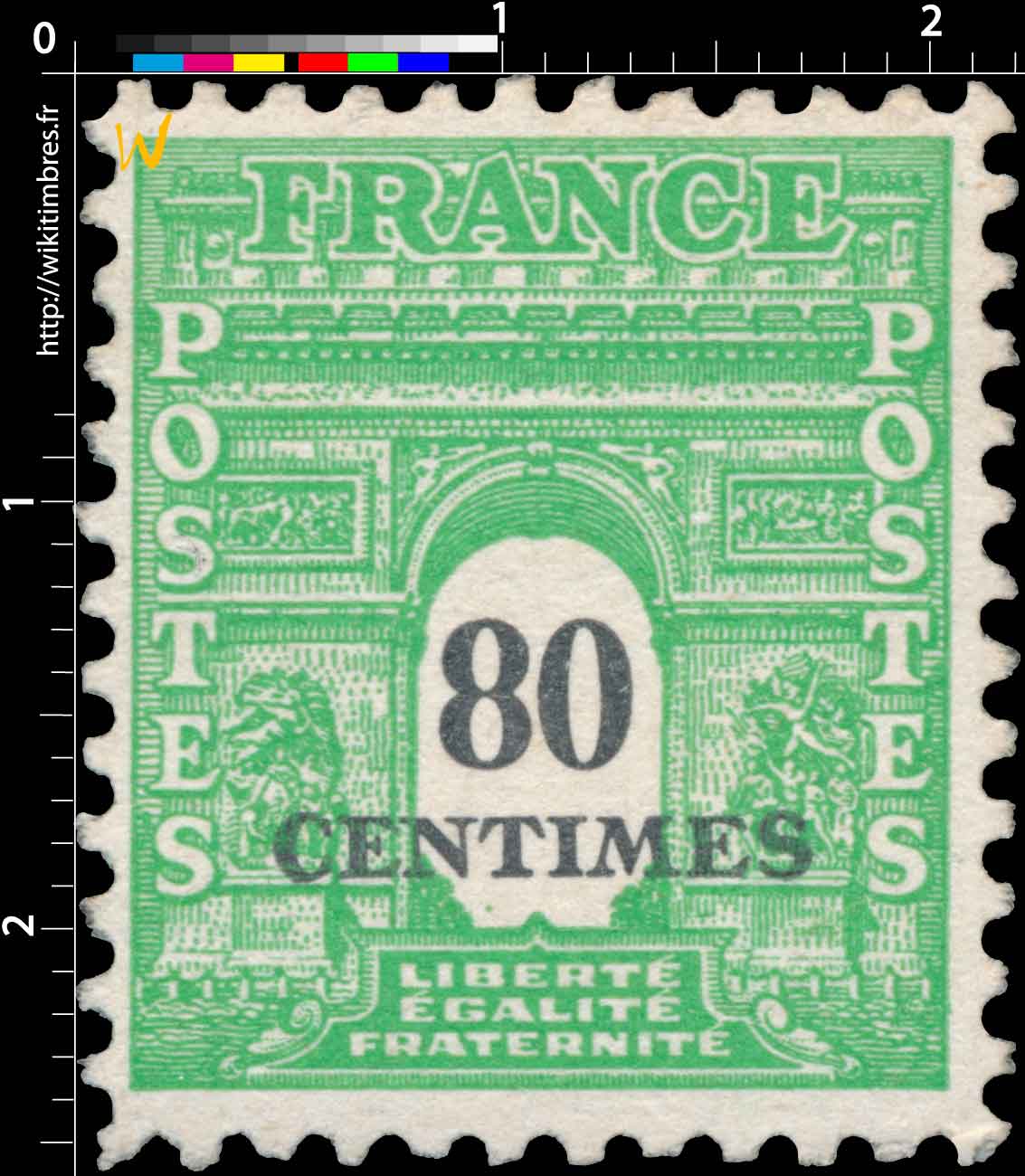 1945 LIBERTÉ ÉGALITÉ FRATERNITÉ - type arc de Triomphe