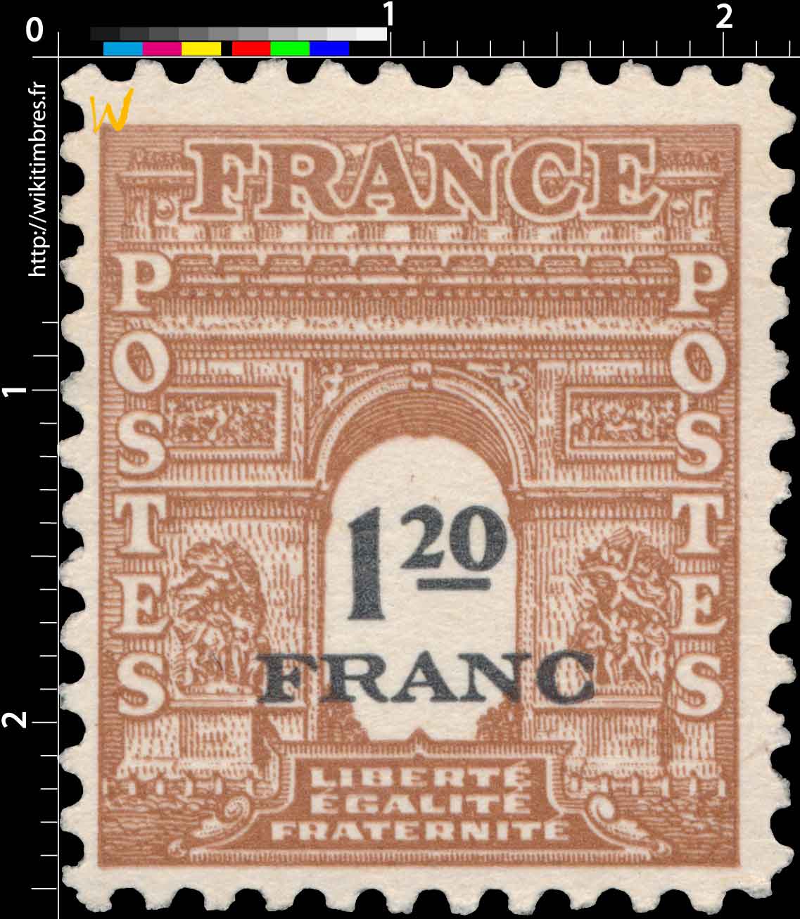 1945 LIBERTÉ ÉGALITÉ FRATERNITÉ - type arc de Triomphe