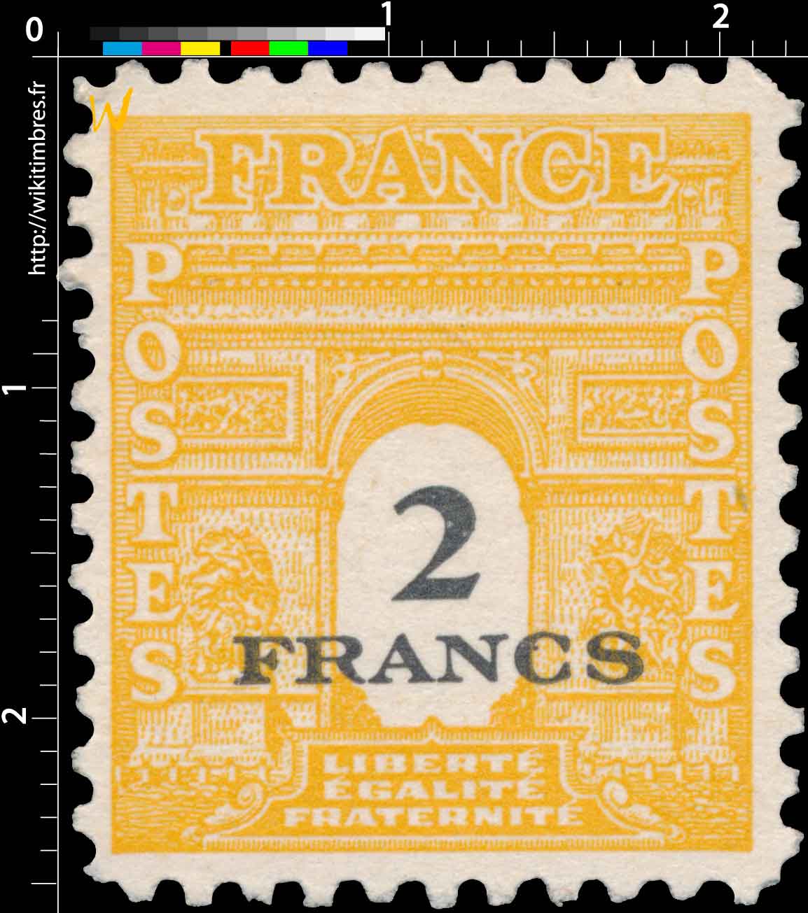 1945 LIBERTÉ ÉGALITÉ FRATERNITÉ - type arc de Triomphe