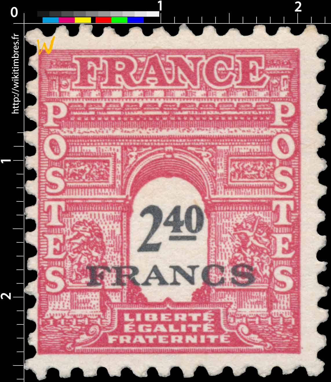 1945 LIBERTÉ ÉGALITÉ FRATERNITÉ - type arc de Triomphe