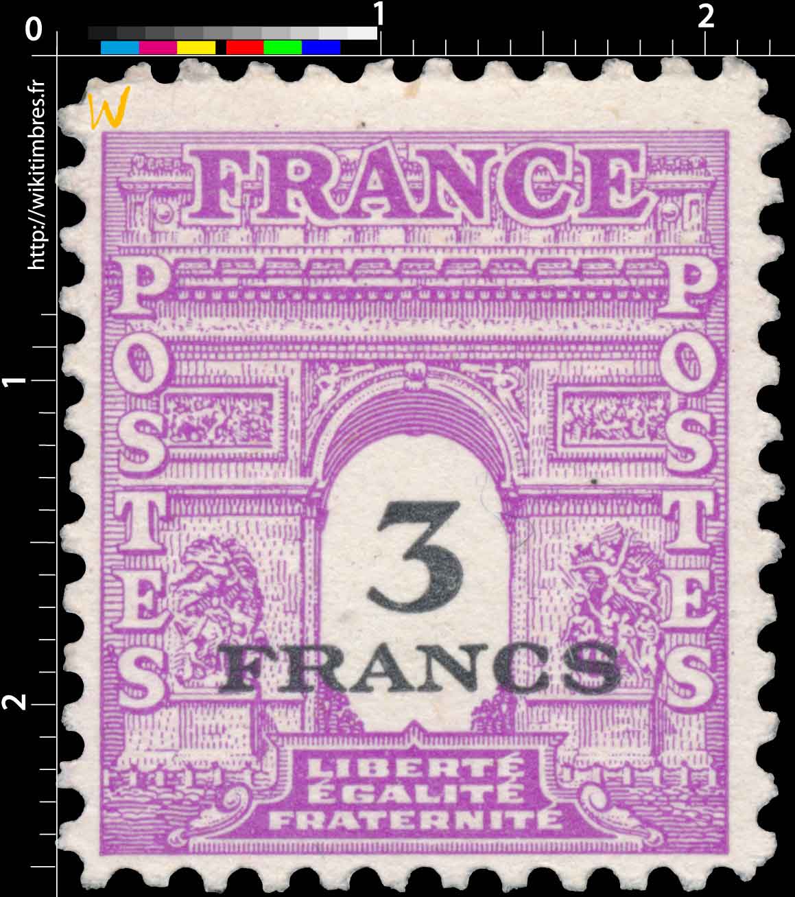 1945 LIBERTÉ ÉGALITÉ FRATERNITÉ - type arc de Triomphe