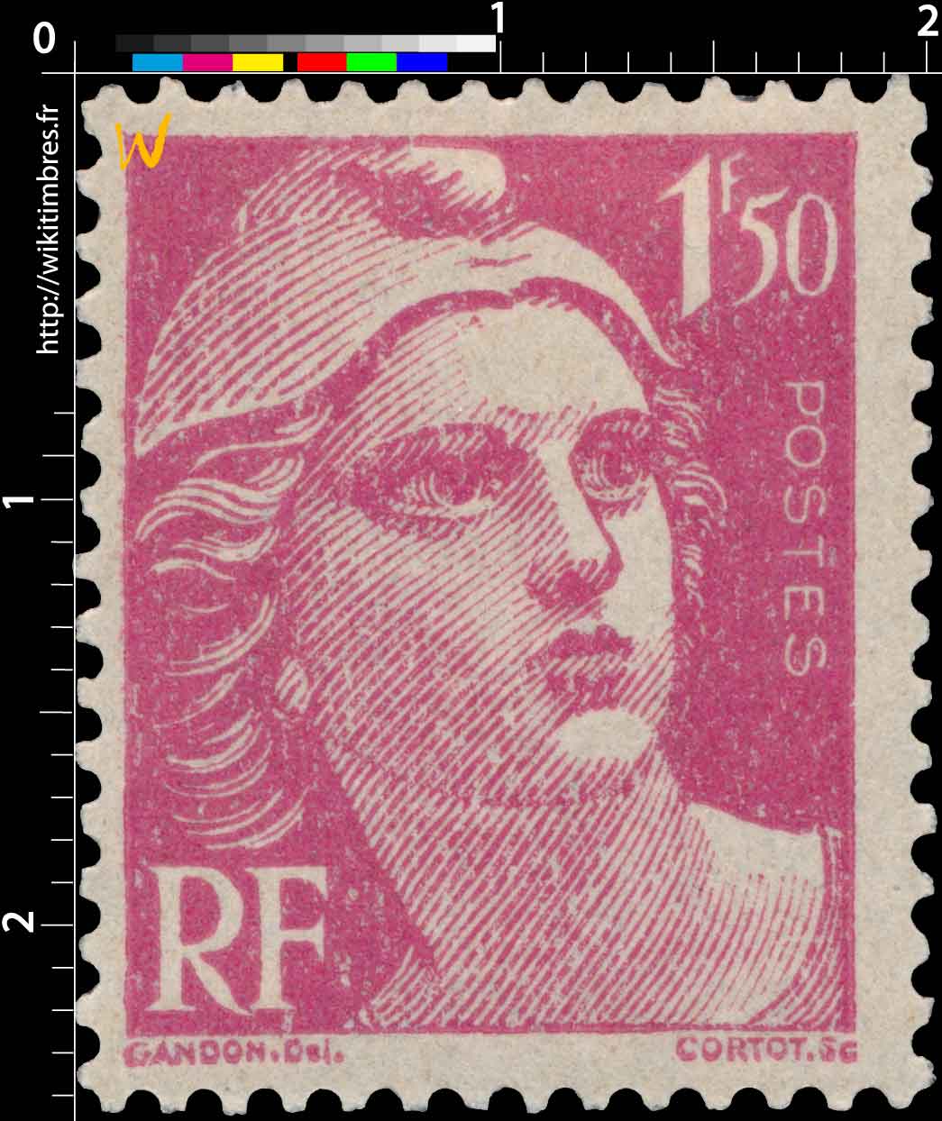 1945 Sans légende particulière - type Gandon