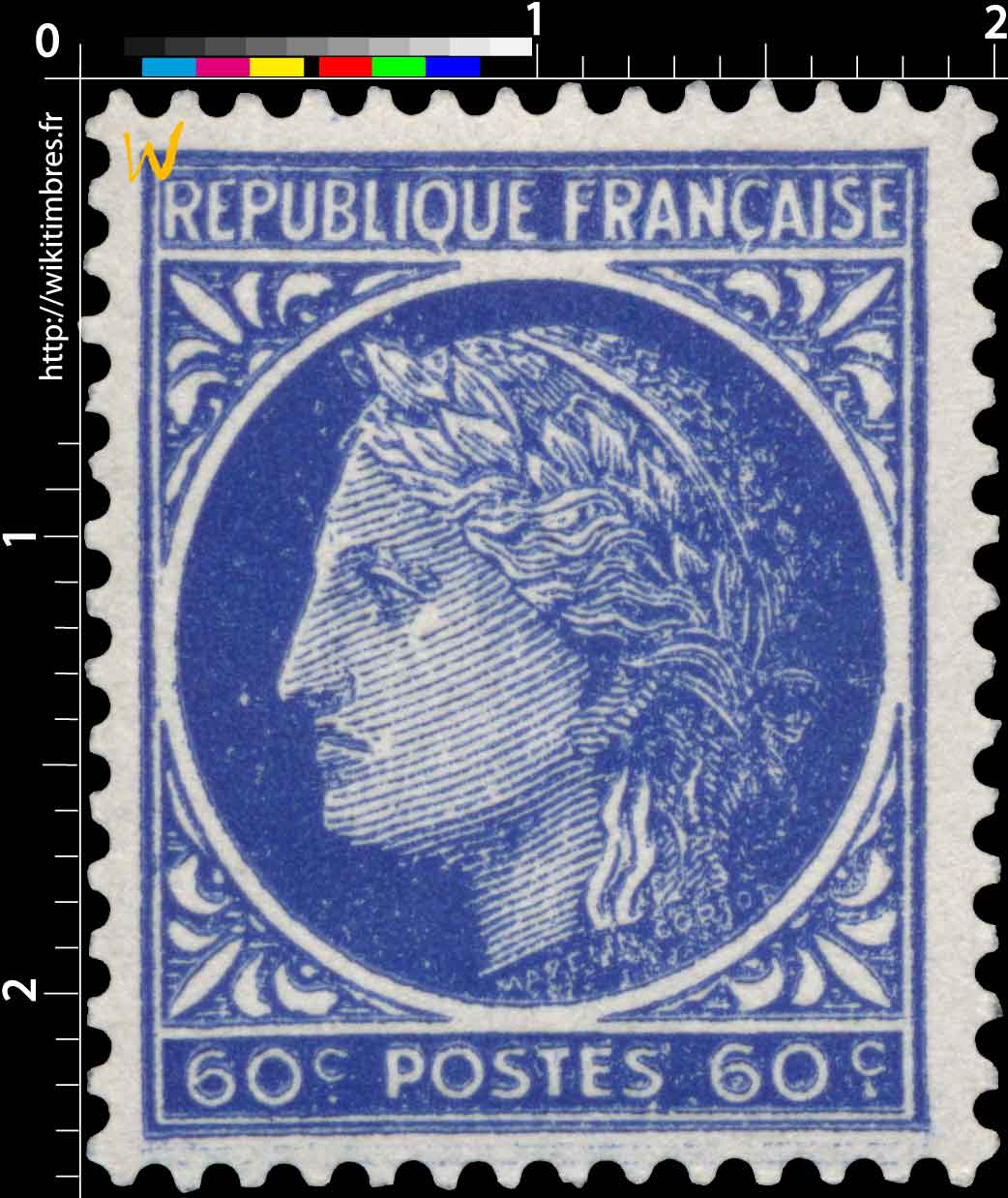 1945 Sans légende particulière- type Cérès de Mazelin