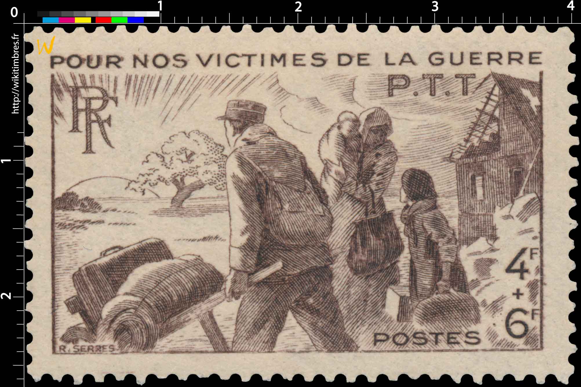1945 POUR NOS VICTIMES DE LA GUERRE P.T.T