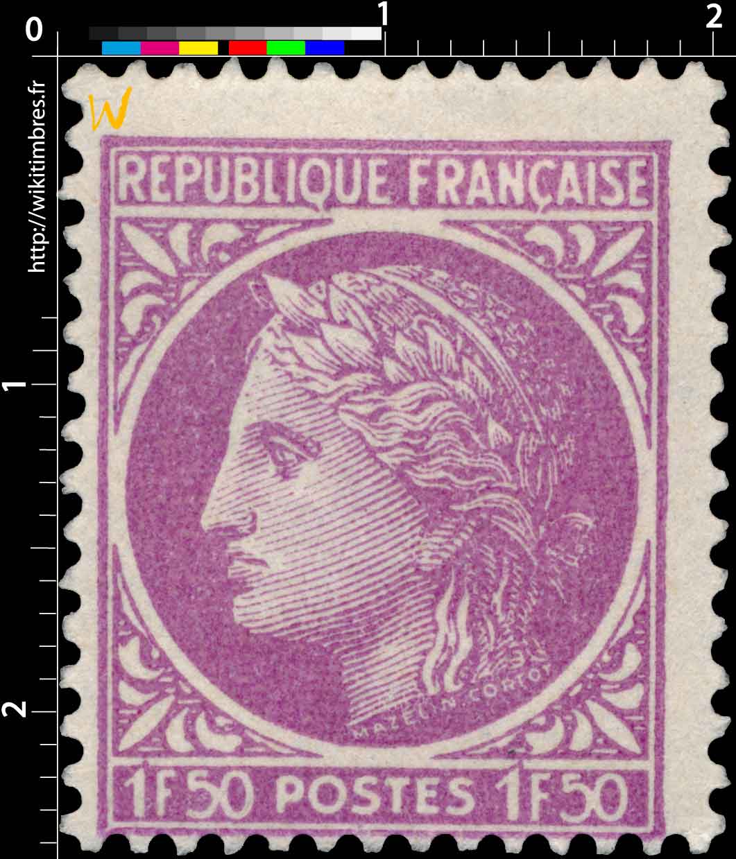 1945 Sans légende particulière- type Cérès de Mazelin