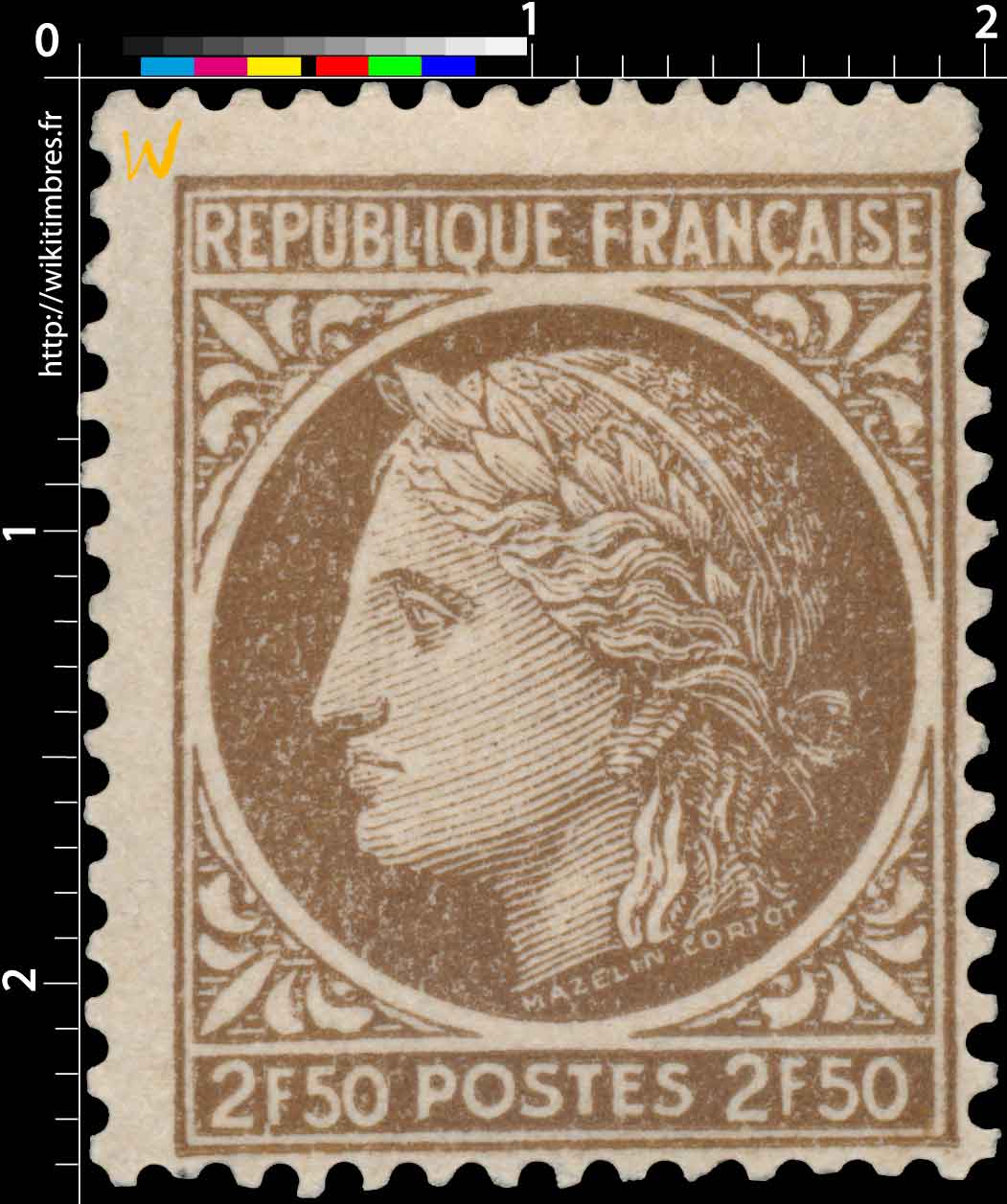 Sans légende particulière- type Cérès de Mazelin