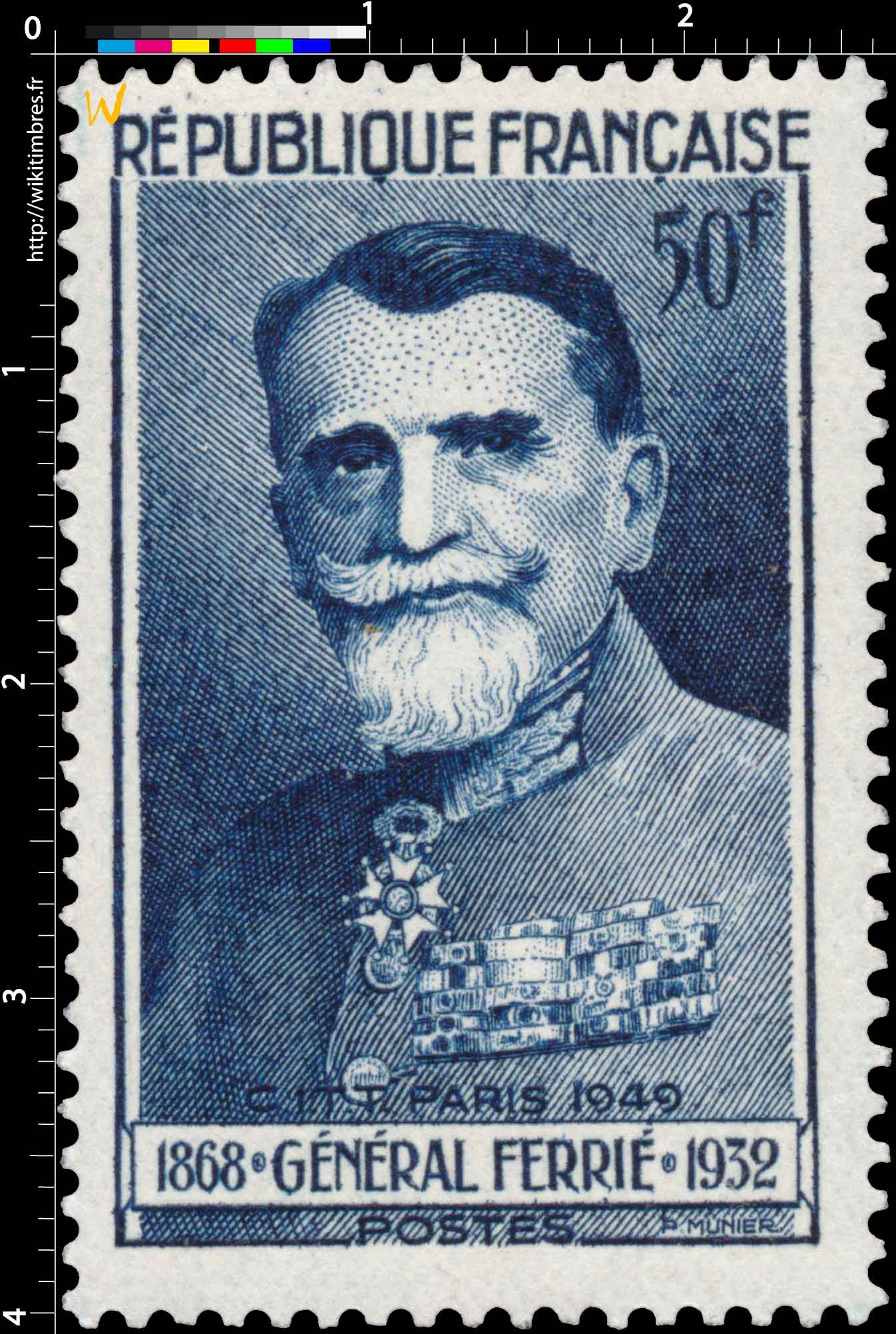 C.I.T.T PARIS 1949 GÉNÉRAL FERRIÉ 1868-1932