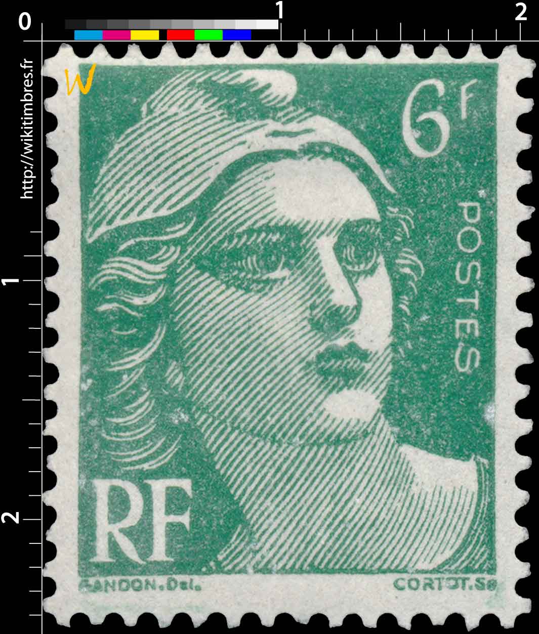 Sans légende particulière - type Gandon