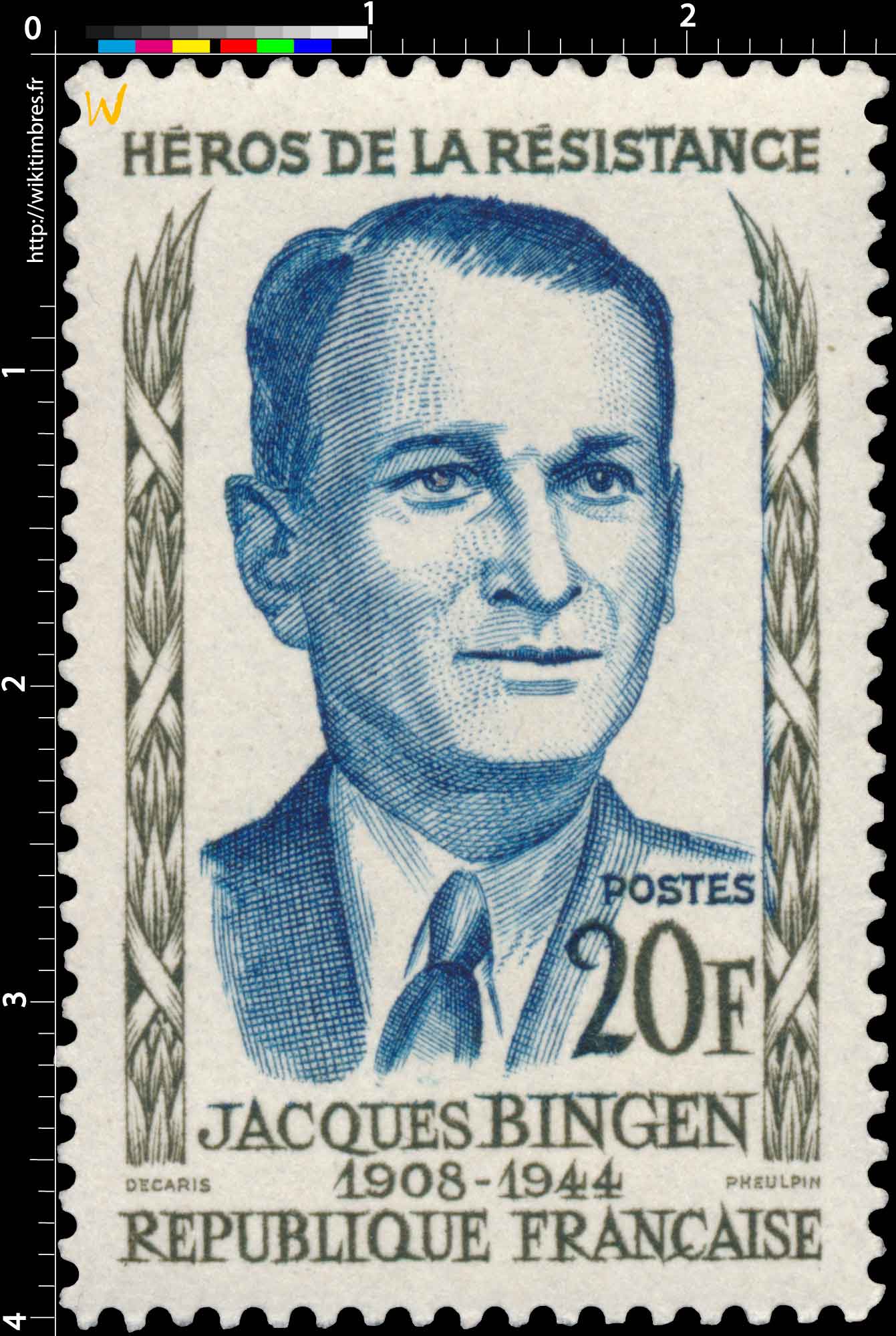HÉROS DE LA RÉSISTANCE JACQUES BINGEN 1908-1944