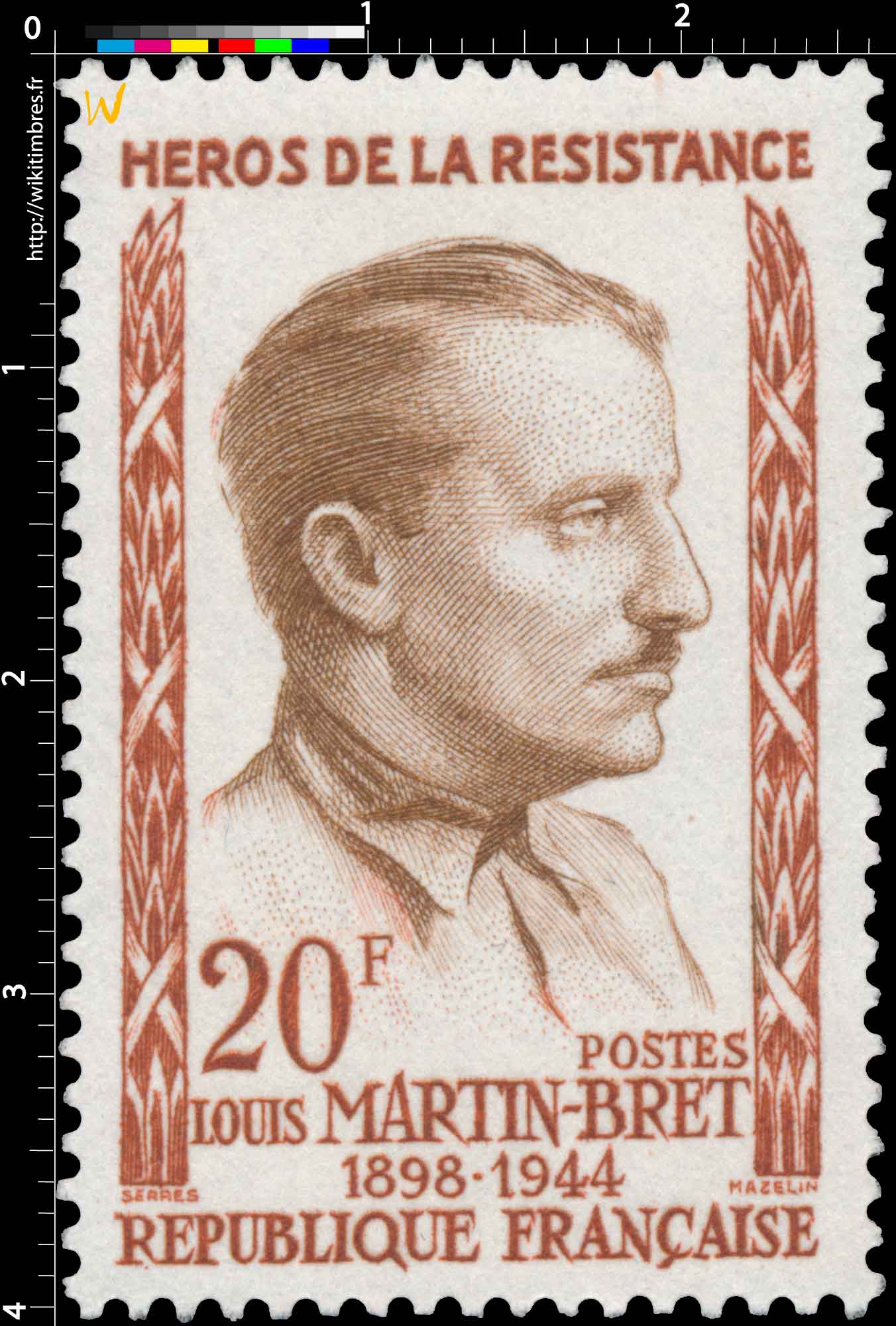 HÉROS DE LA RÉSISTANCE LOUIS MARTIN-BRET 1898-1944