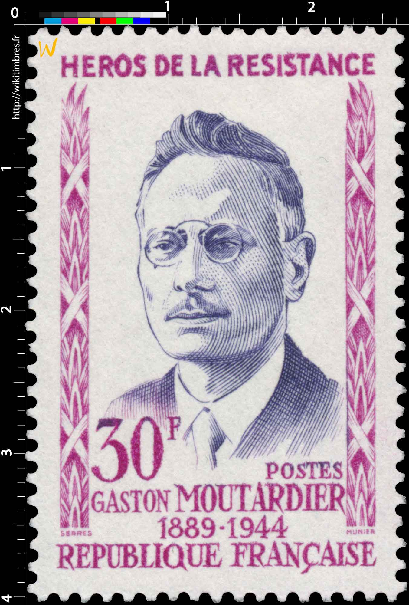HÉROS DE LA RÉSISTANCE GASTON MOUTARDIER 1889-1944