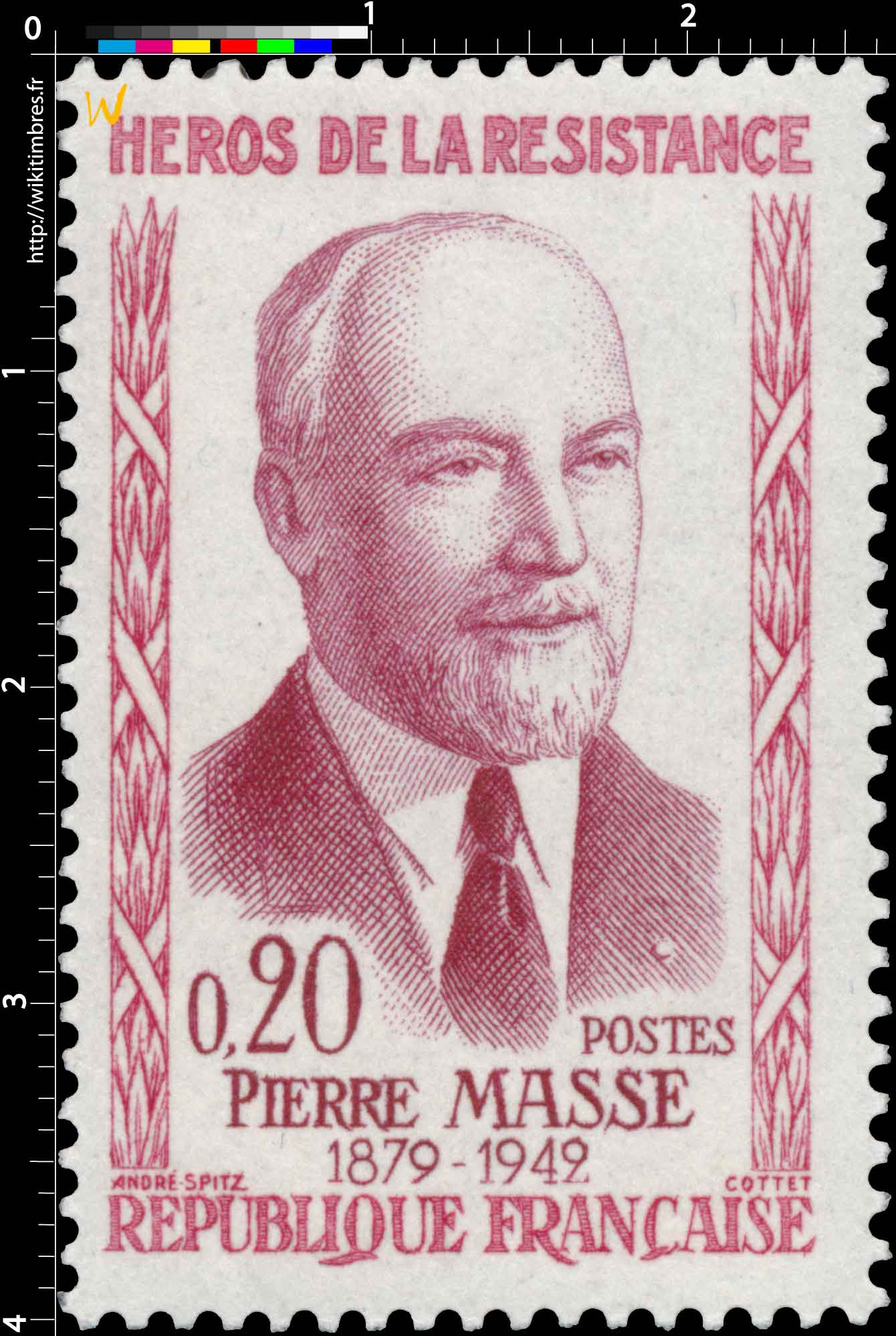 HÉROS DE LA RÉSISTANCE PIERRE MASSE 1879- 1942