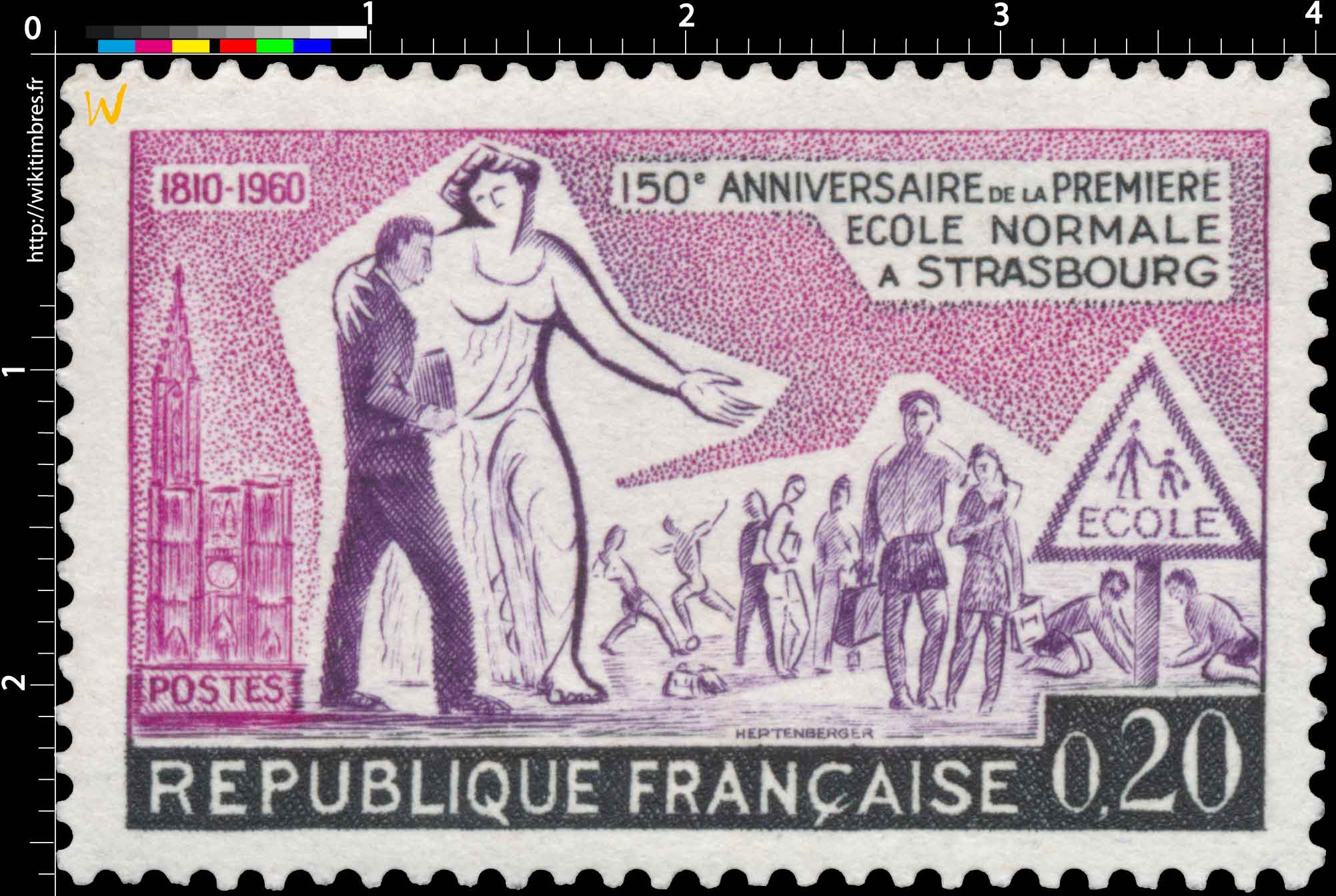 150e ANNIVERSAIRE DE LA PREMIÈRE ÉCOLE NORMALE À STRASBOURG 1810-1960