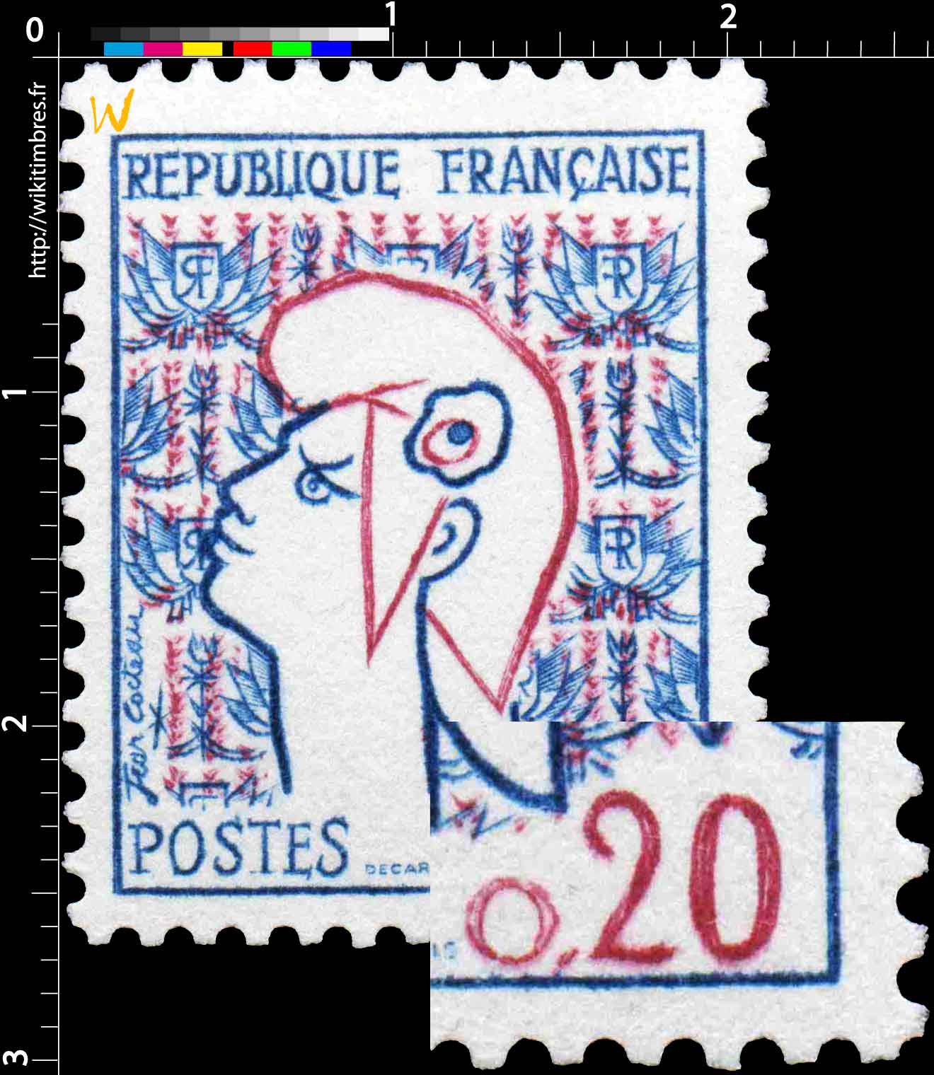 Sans légende particulière - TYPE MARIANNE DE COCTEAU