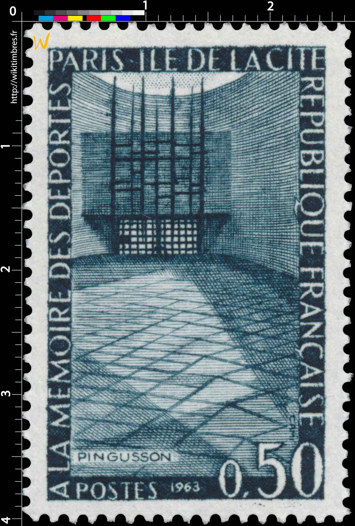 1963 À LA MÉMOIRE DES DÉPORTÉS PARIS ILE DE LA CITE PINGUSSON