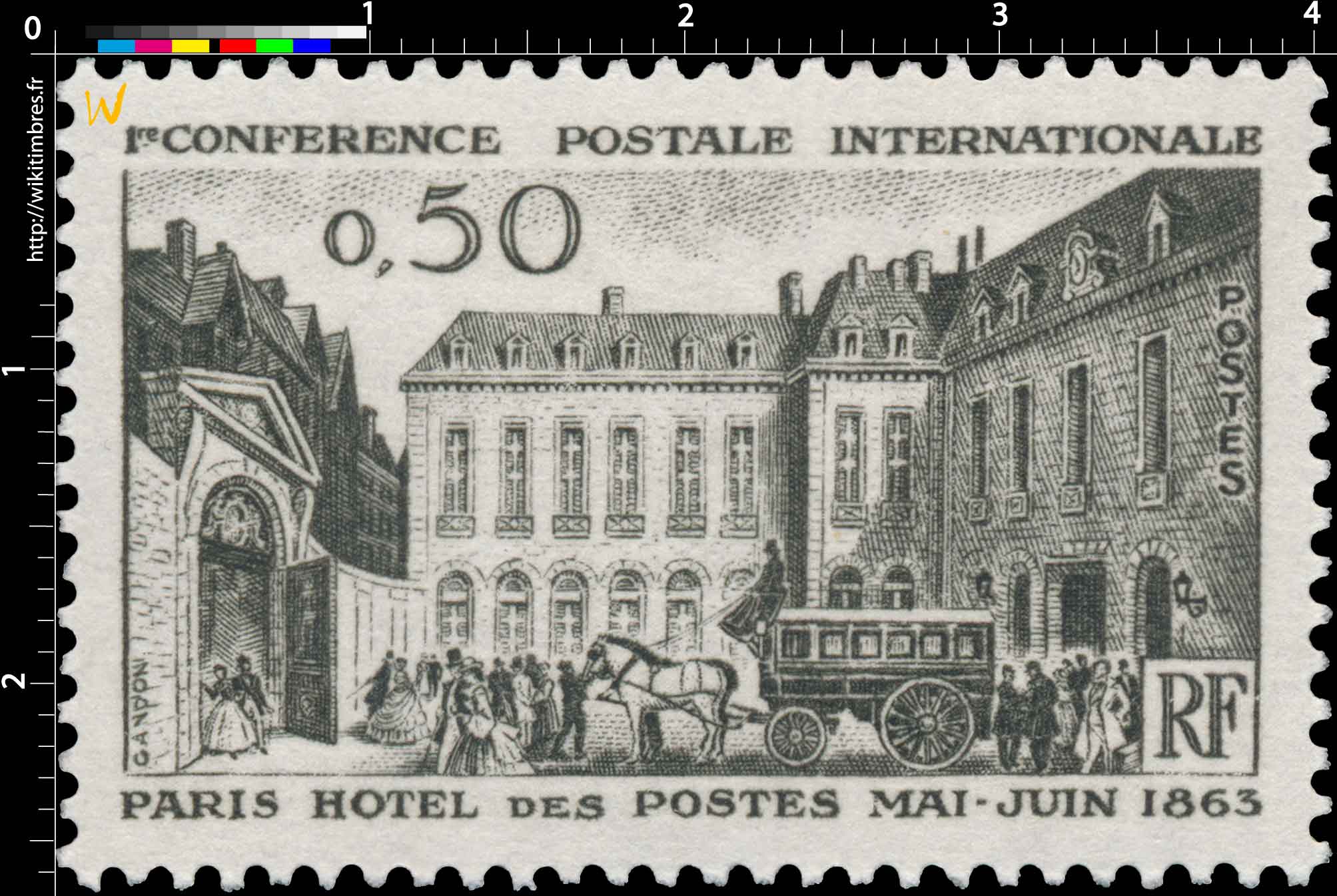 1RE CONFÉRENCE POSTALE INTERNATIONALE PARIS HÔTEL DES POSTES MAI-JUIN 1863