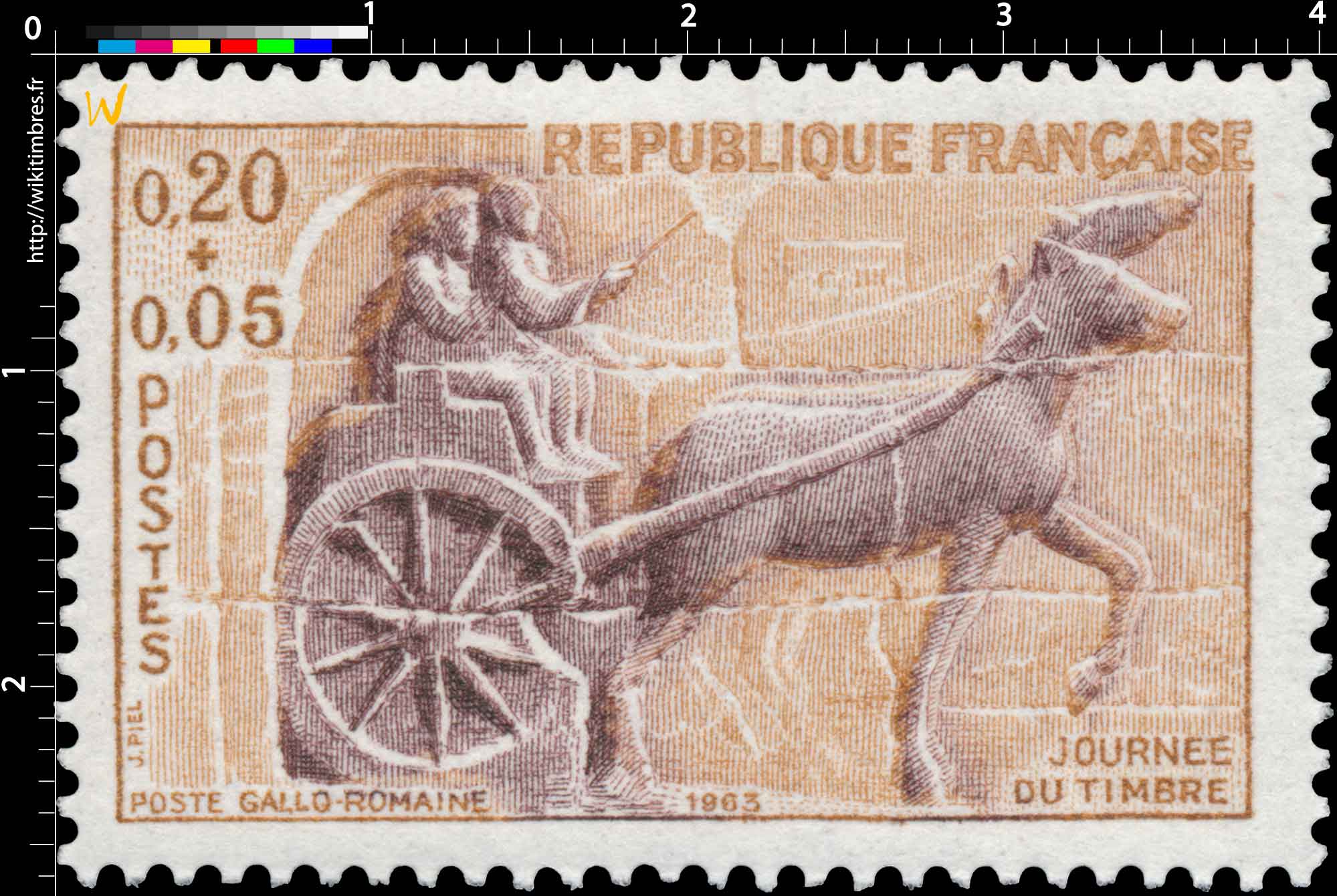 JOURNÉE DU TIMBRE 1963 POSTE GALLO-ROMAIN