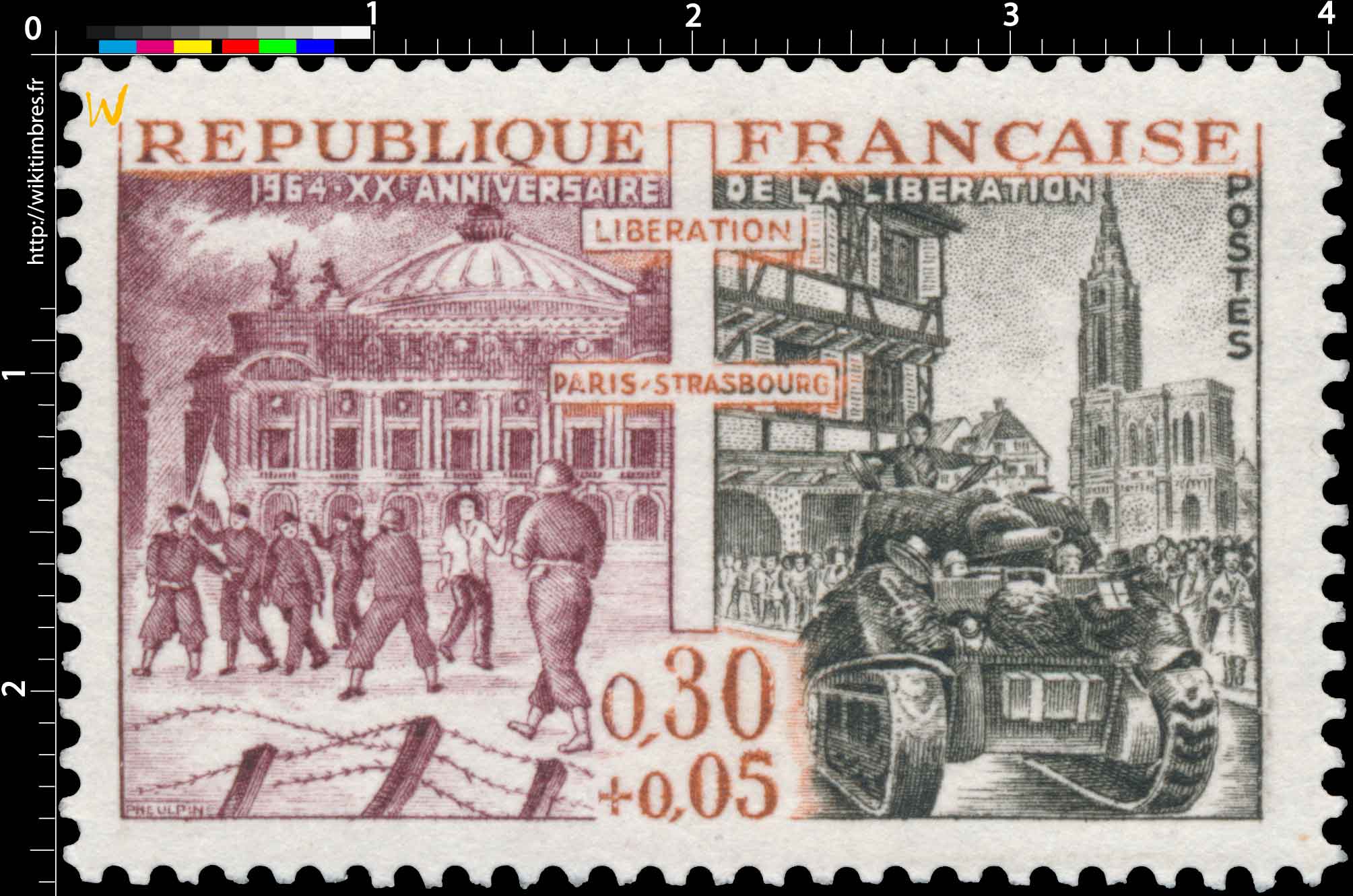 1964- XXE ANNIVERSAIRE DE LA LIBÉRATION PARIS-STRASBOURG
