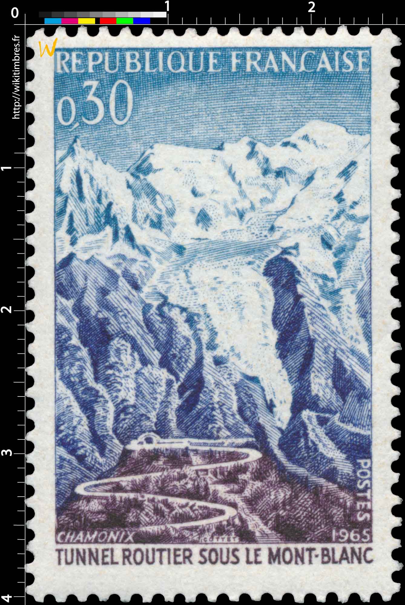 1965 CHAMONIX TUNNEL ROUTIER SOUS LE MONT-BLANC