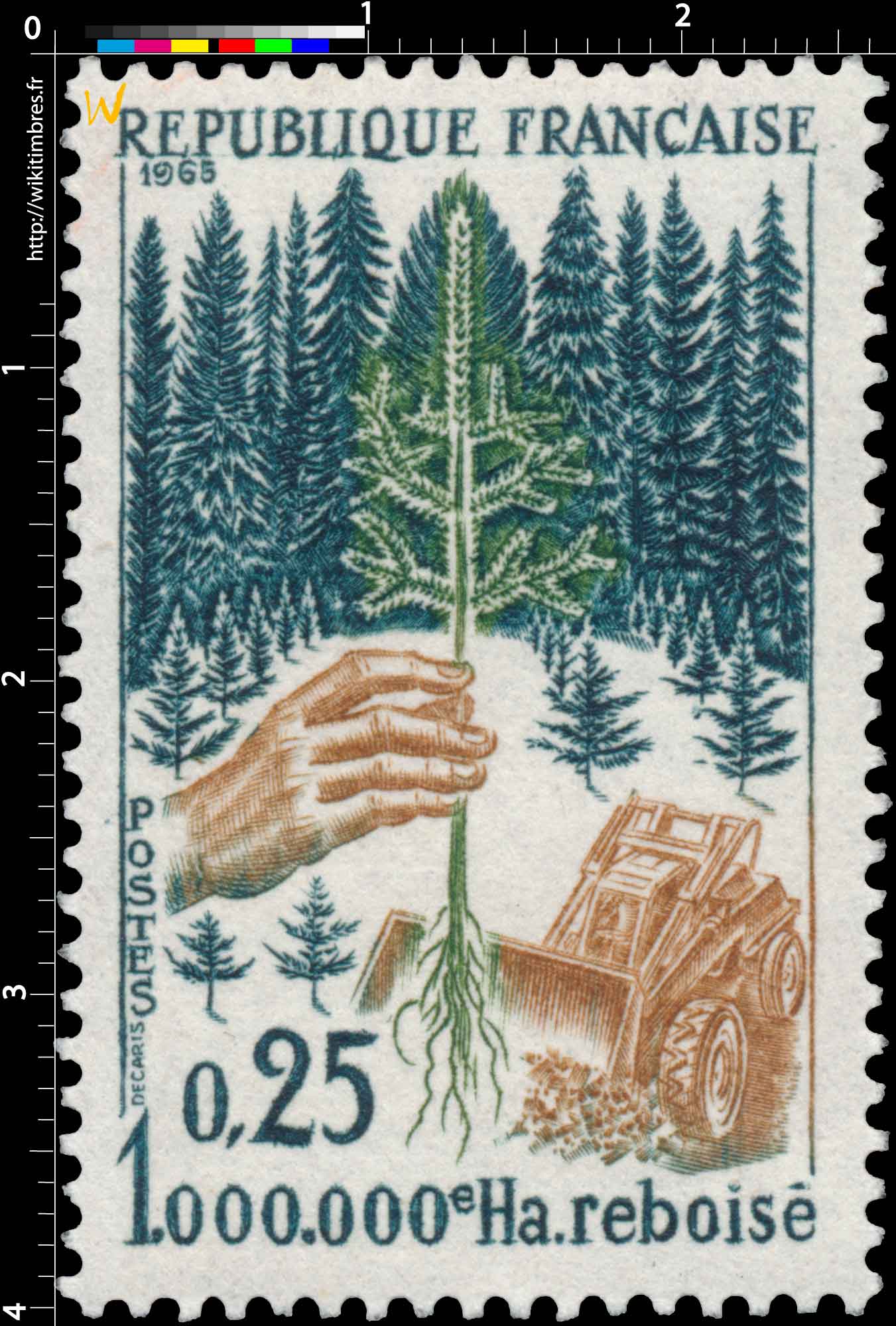 1965 1.000.000e Ha reboisé
