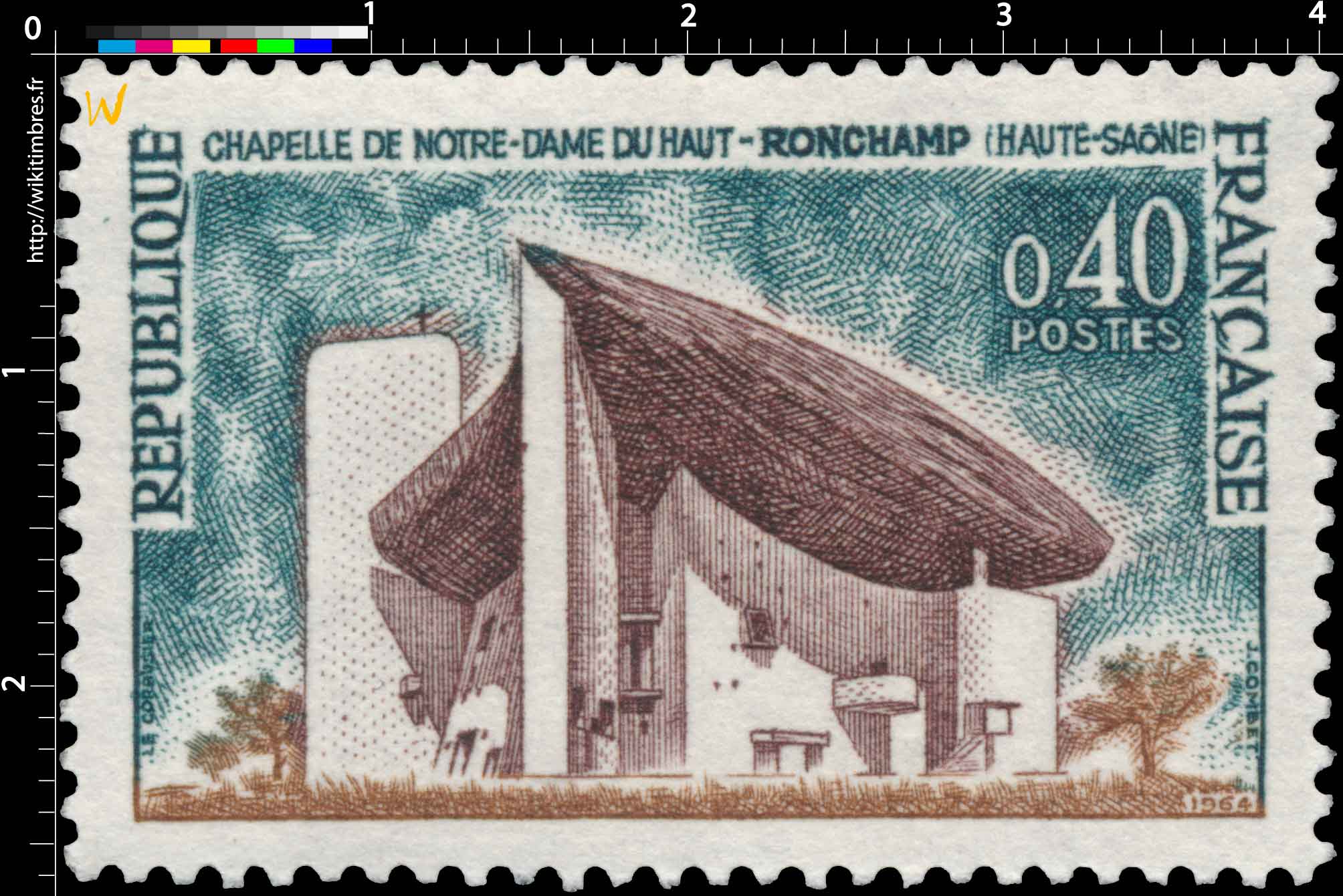 1964 CHAPELLE DE NOTRE-DAME DU HAUT DE RONCHAMP (HAUTE-SAÔNE)