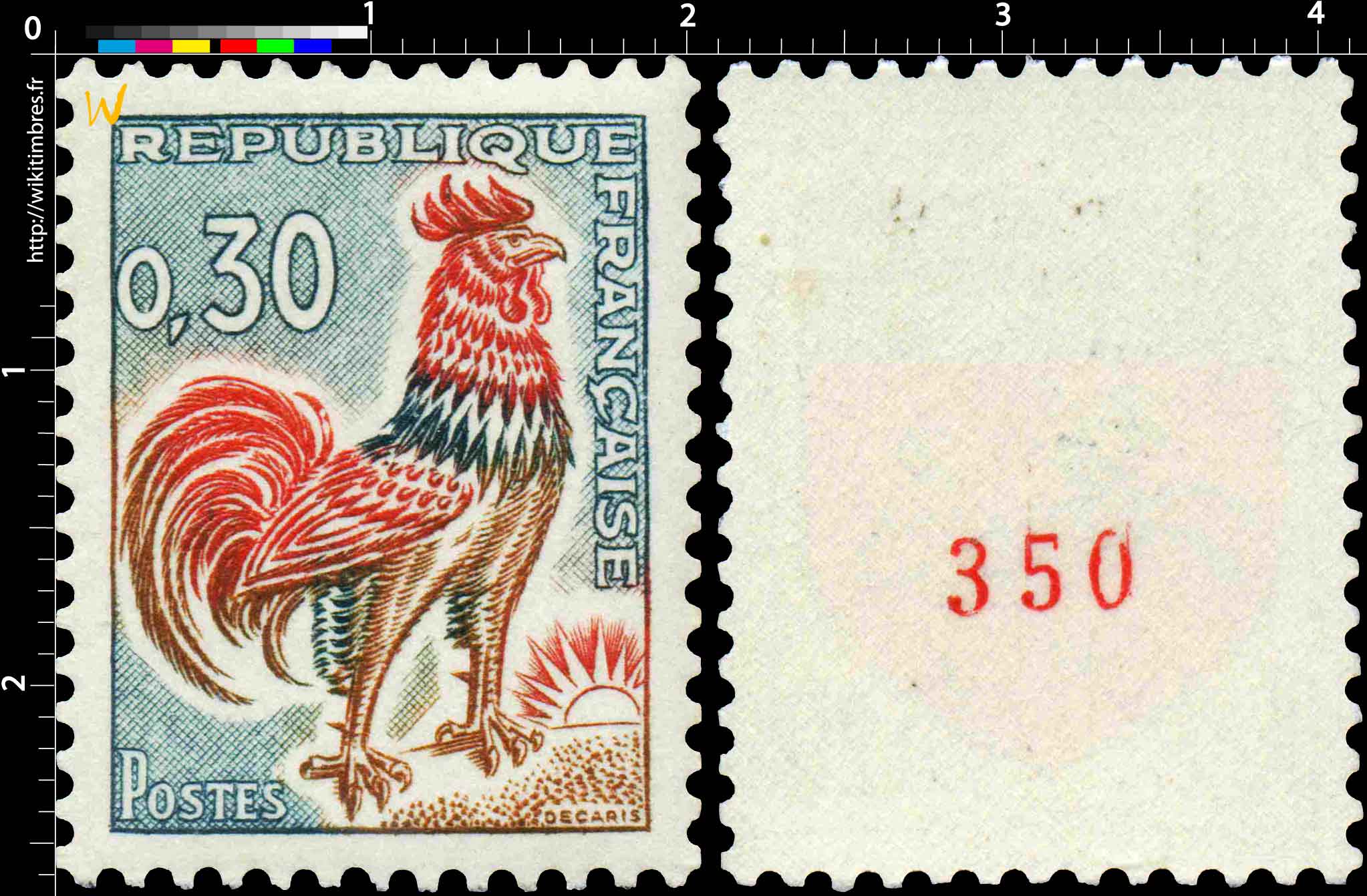 Sans légende particulière - Coq de Decaris