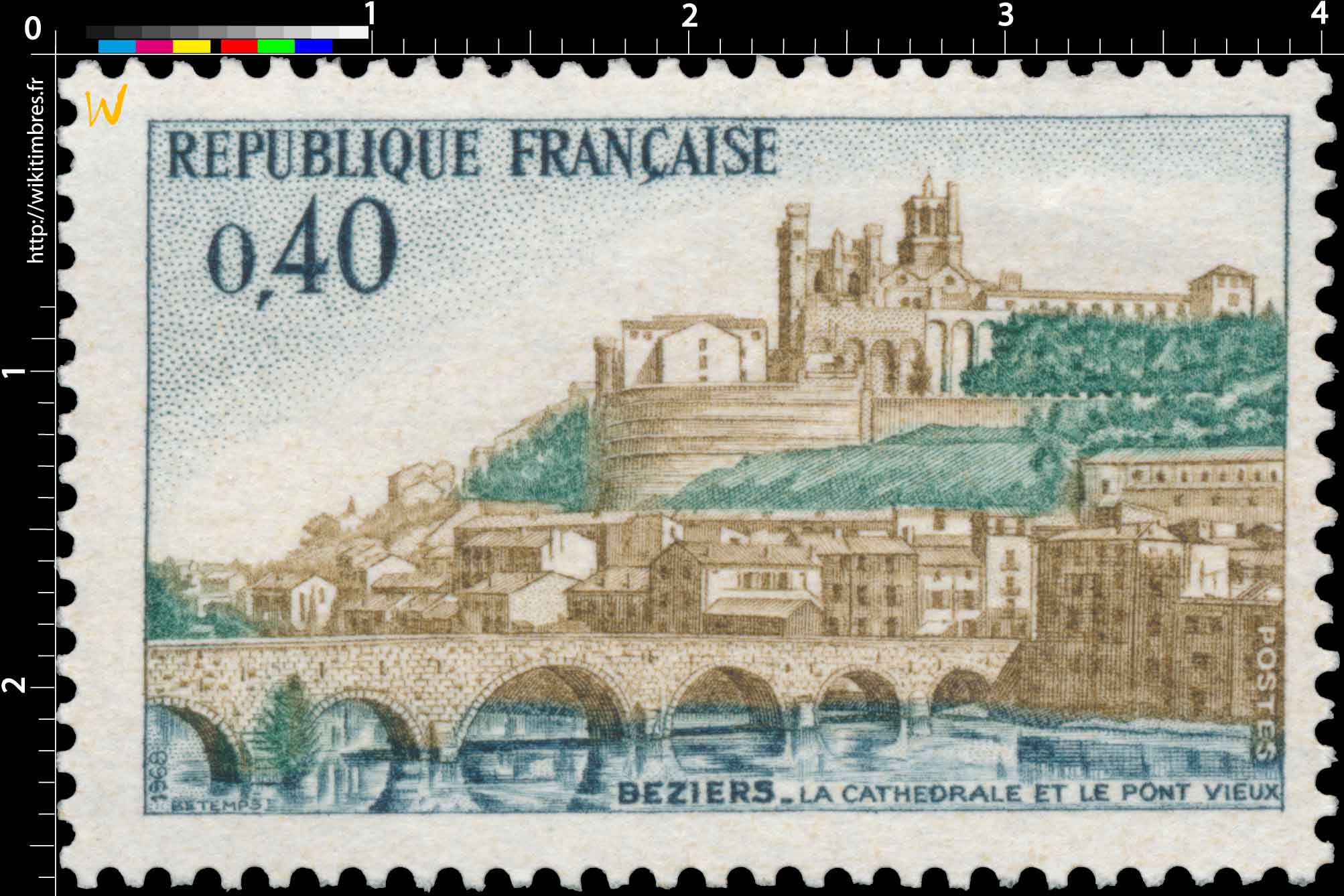 1968 BÉZIERS - LA CATHÉDRALE ET LE PONT VIEUX