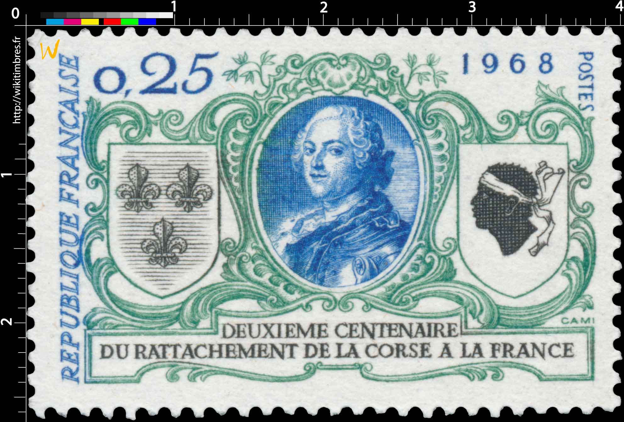 1968 DEUXIÈME CENTENAIRE DU RATTACHEMENT DE LA CORSE A LA FRANCE