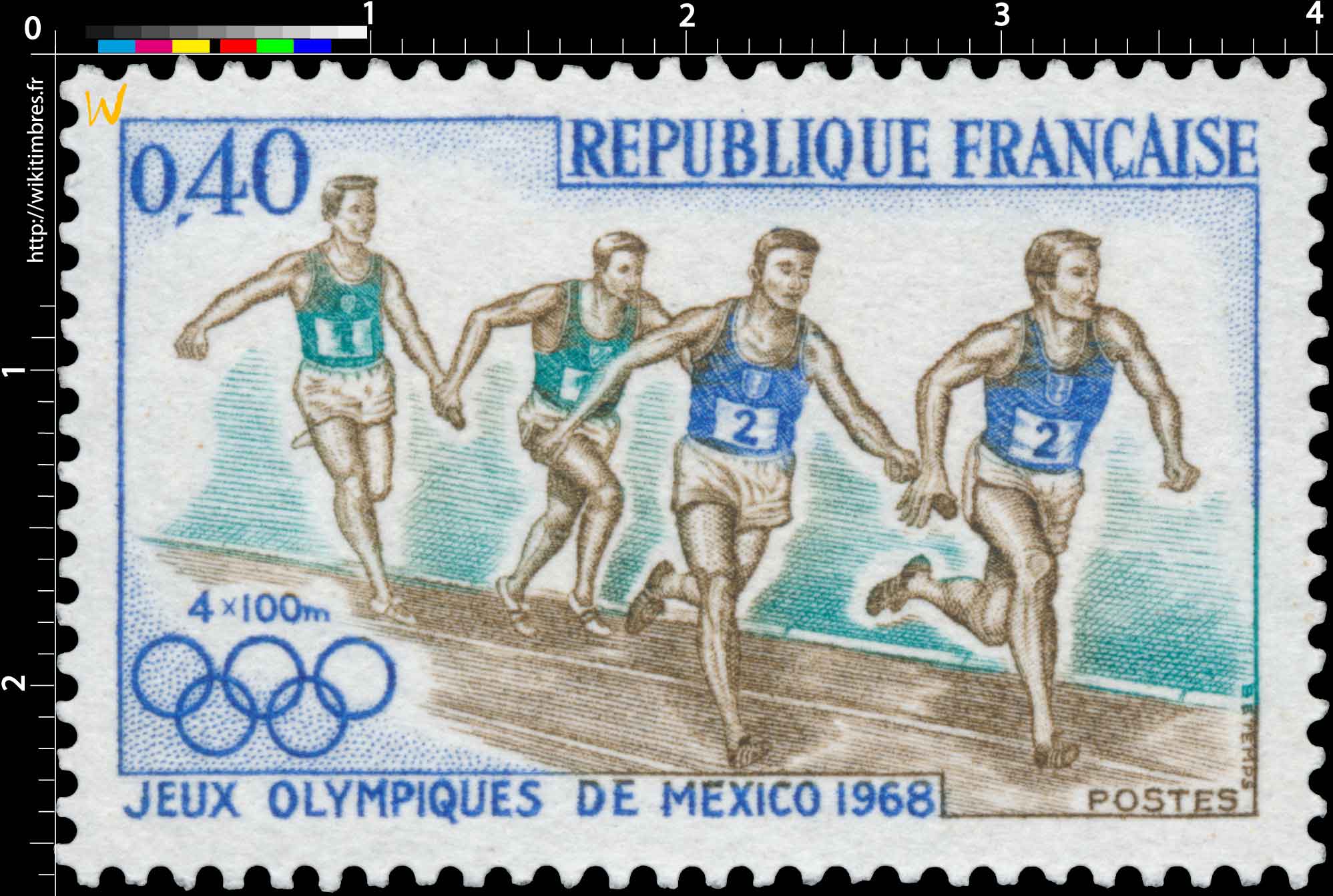 4x100m JEUX OLYMPIQUES DE MEXICO 1968