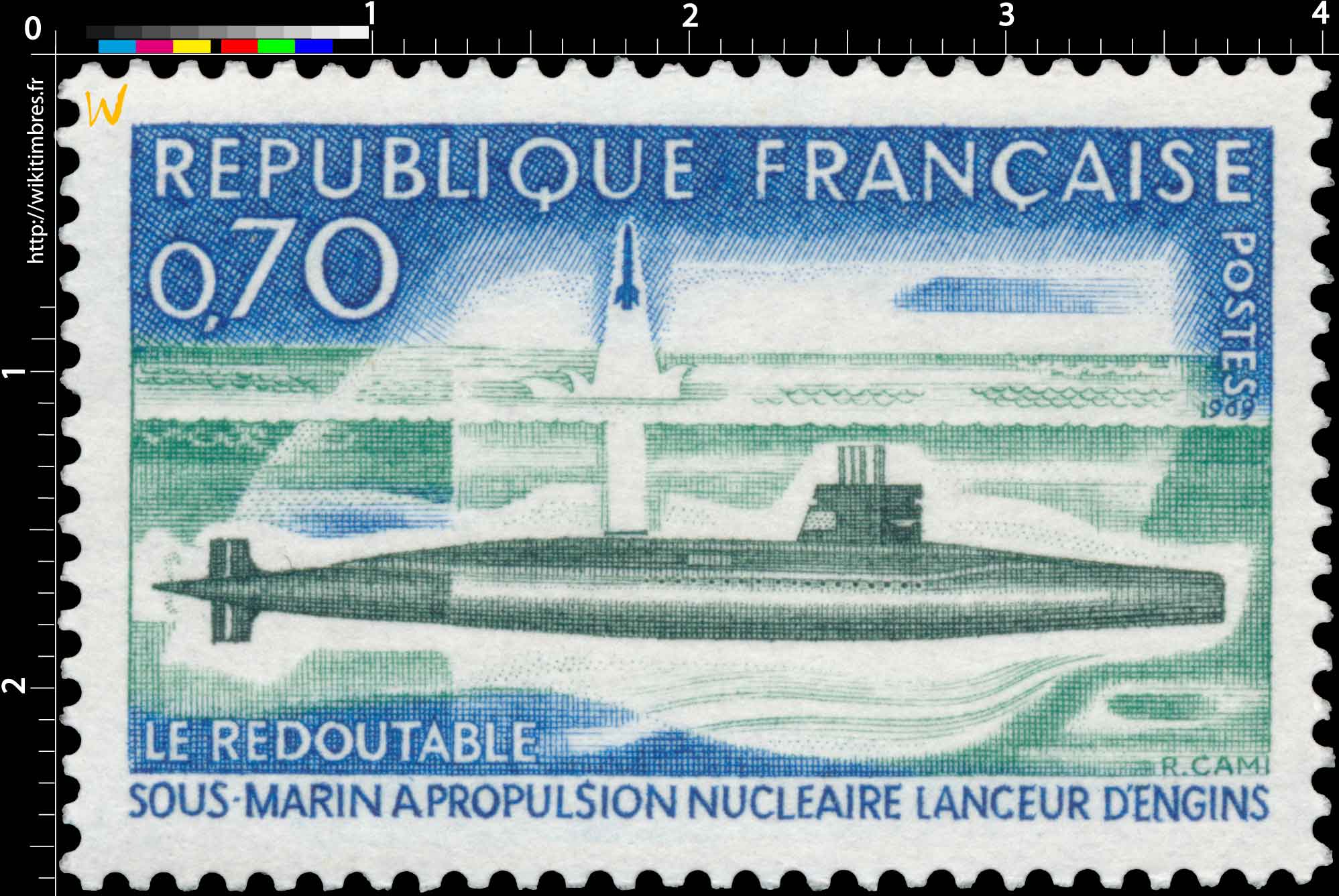 1969 LE REDOUTABLE SOUS-MARIN A PROPULSION NUCLÉAIRE LANCEUR D'ENGINS